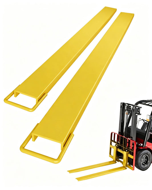 Forklift Extensions - 72 in Length, 5.5 in Width, 4600 LB Capacity Heavy Duty Steel Pallet Fork Extensions, Universal Fit for Most Forklift Trucks, Yellow