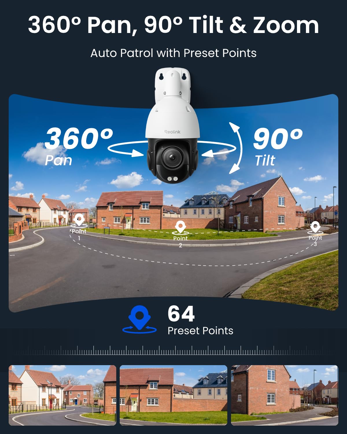 REOLINK RLC-823S2 Smart 4K/8MP UHD PTZ Security Camera with Cutting-Edge 16X Optical Zoom and 3D Zoom, Color Night Vision with Spotlights, Person/Vehicle/Animal Detection, 2 Way Talk, 24/7 Recording