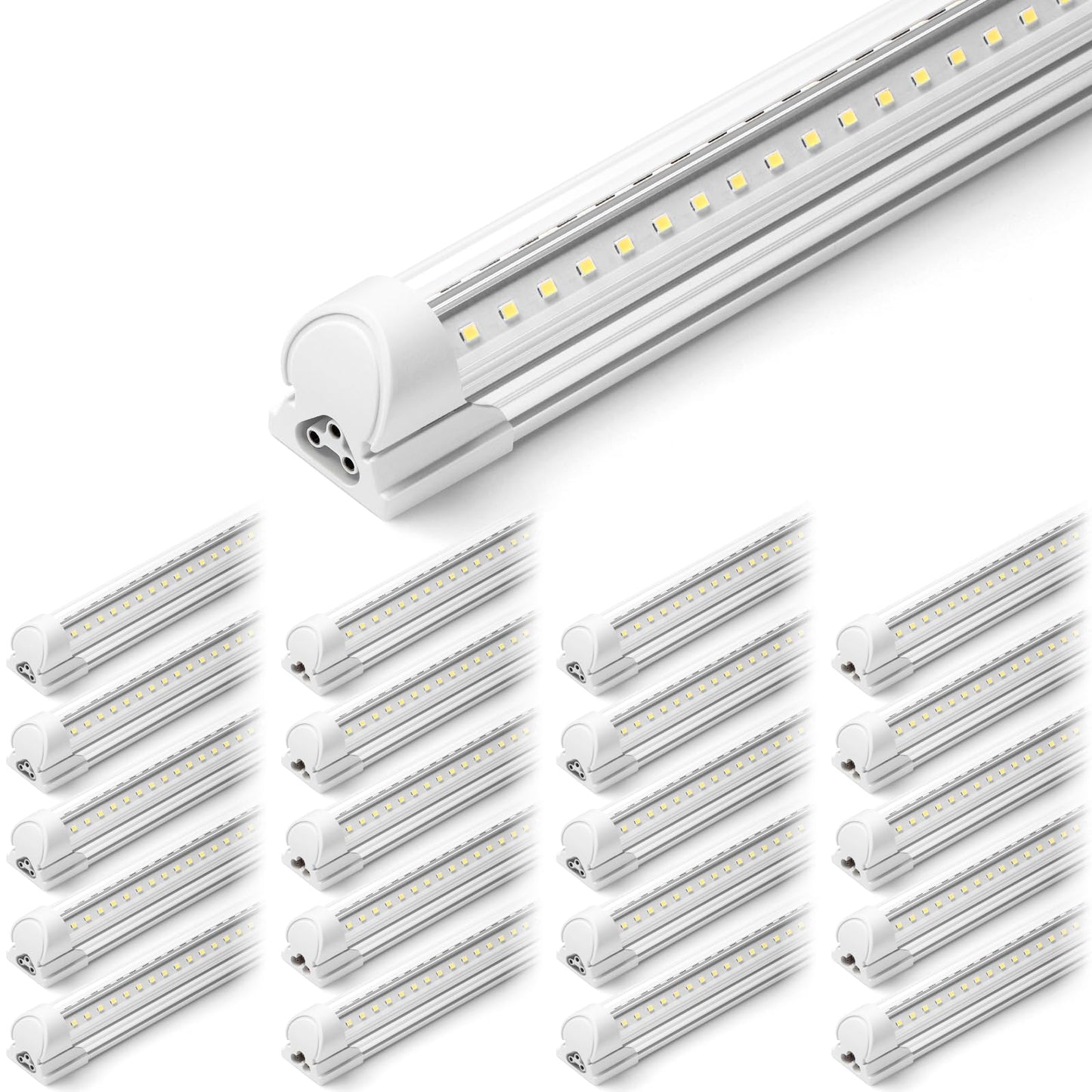 Barrina LED Shop Light, 40W 5500LM, 4FT V Shape T8 Fixture, Aluminum, Daylight White, Model BAL40, 20 Packs
