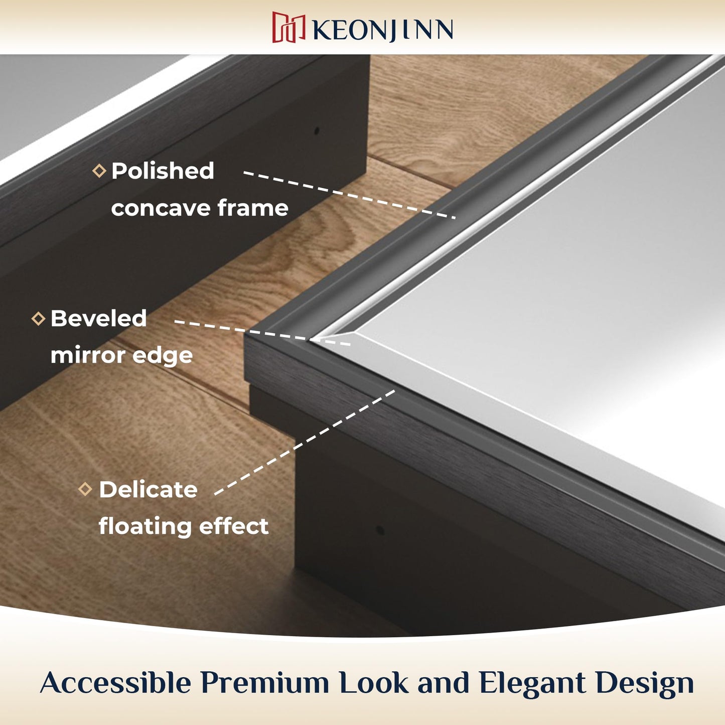 Keonjinn 24" x 30" Black Bathroom Medicine Cabinets with Mirror, Fully Assembled, Large Mirrored Medicine Cabinet Recessed or Surface Wall-Mounted, Aluminum Metal Framed, Farmhouse Cabinet Mirror