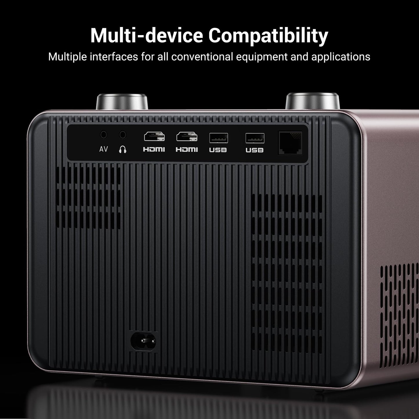 2000 ANSI Lumens Built-in Streaming App Full HD Smart Projector, HAPPRUN Native 1080P Movie Projector with Auto Focus, WiFi and Bluetooth, 300'' Large screen, Suitable for Home, Outdoor and Indoor