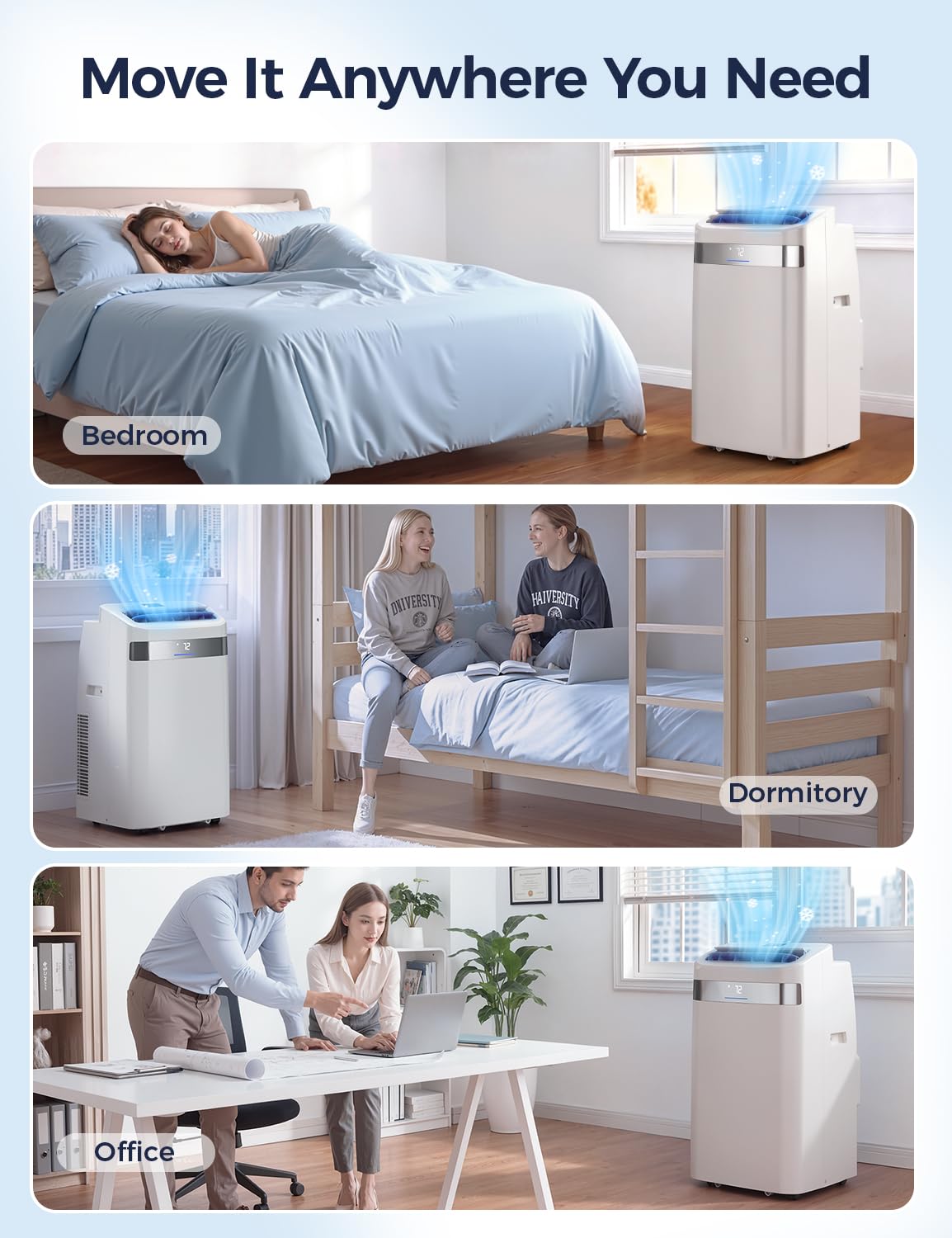 Nexaro Portable Air Conditioner 14000 BTU, Cools Rooms up to 700 Sq. Ft, Portable AC Unit with Cooling, Dehumidifier & Fan Mode, Sleep Mode, 24-Hour Timer, Remote Control, Window Installation Kit