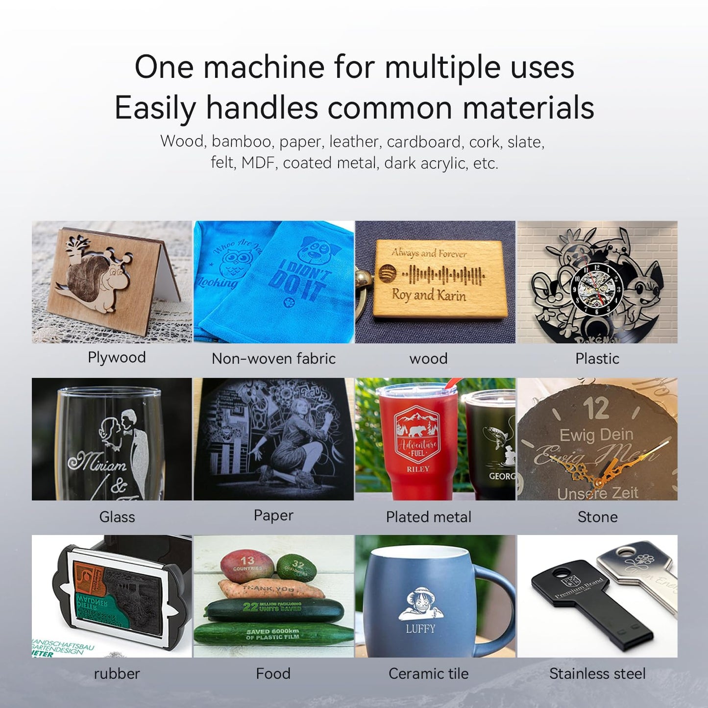 ATOMSTACK Swift 12W Laser Engraver, Swift 12W Laser Cutter, 0.06mm High Accuracy Laser Engraving Machine for Wood and Metal, Dark Acrylic, Glass, Leather