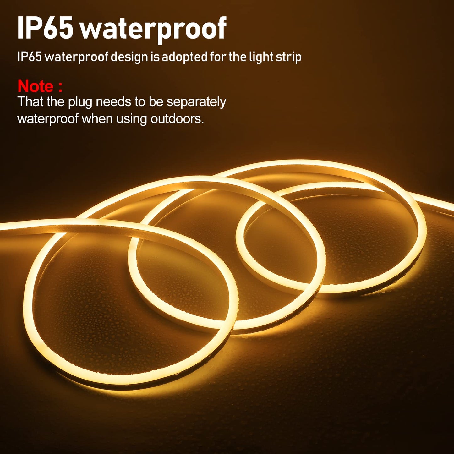 FORT Neon LED Rope Lights, 32.8FT, RGB Color Changing, 144 LEDs/m, Waterproof, Model CA-NEON, Flexible Indoor & Outdoor Lighting