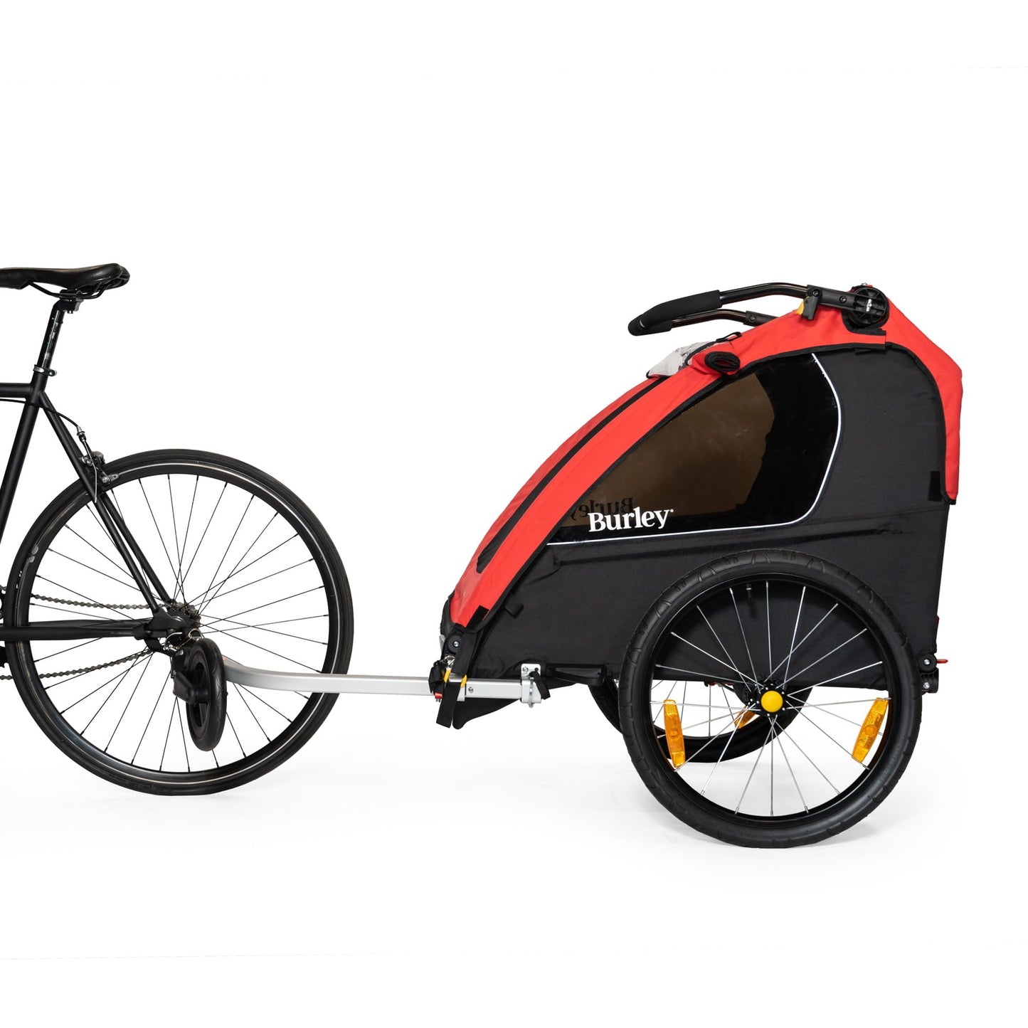 Burley Honey Bee | Lightweight 2-Seat Bike Trailer & Stroller with Adjustable Handlebar & Compact Fold