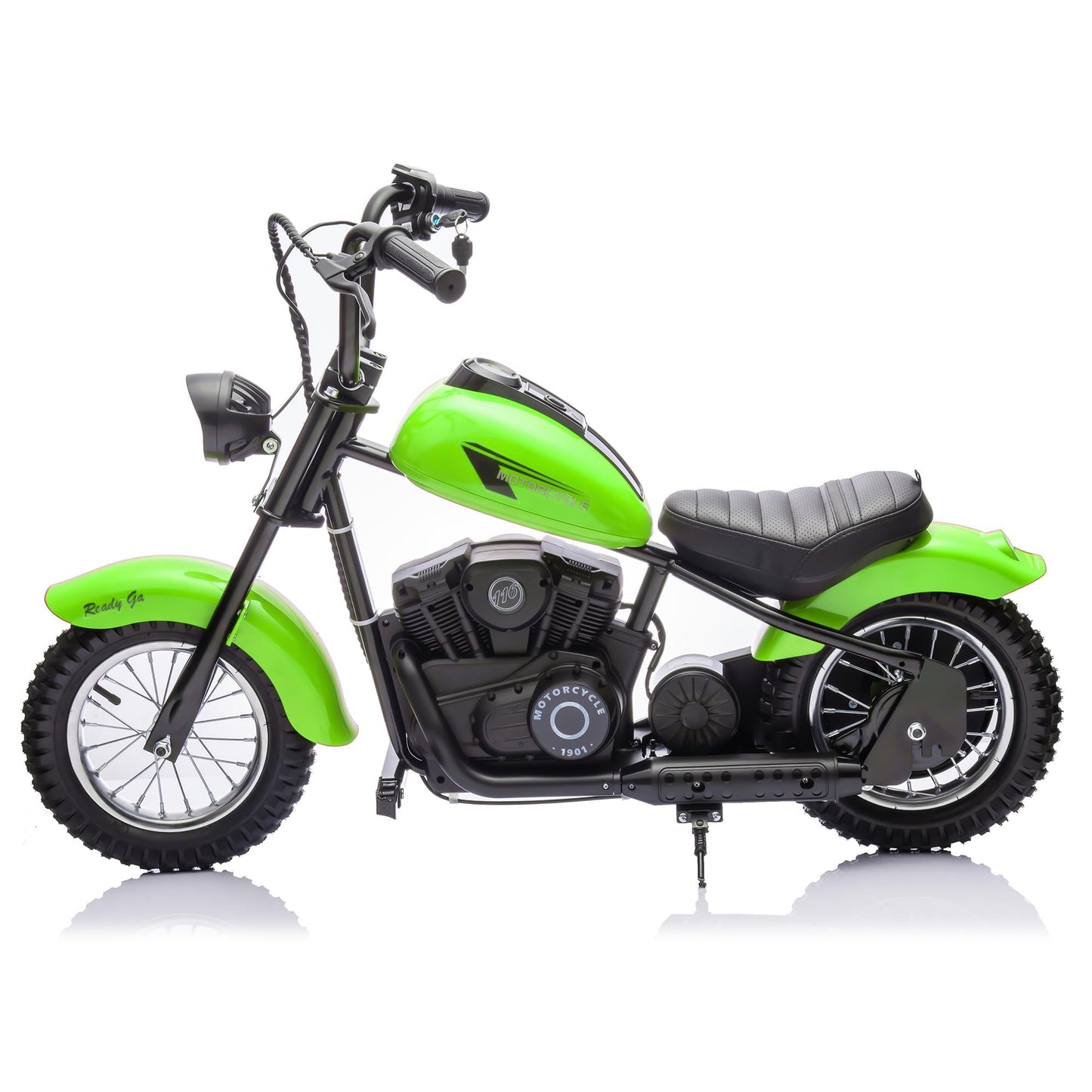 Electric Dirt Bike for Kids 24V, 150lb Max Weight & 15mph, Chain Driven Motor w/12'' Air Filled Tires, Handbrake & Shock Absorbers, LED Lights, Power Display Ride On Toy for Boys & Girls
