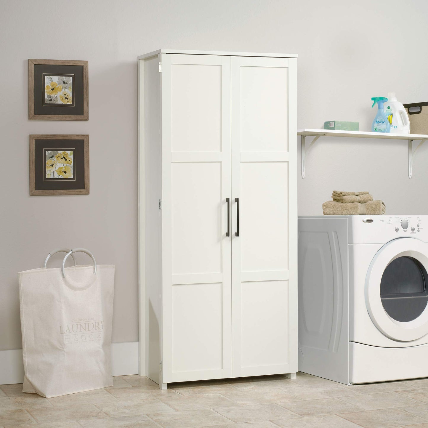Sauder HomePlus Storage Cabinet/ Pantry cabinets, White finish