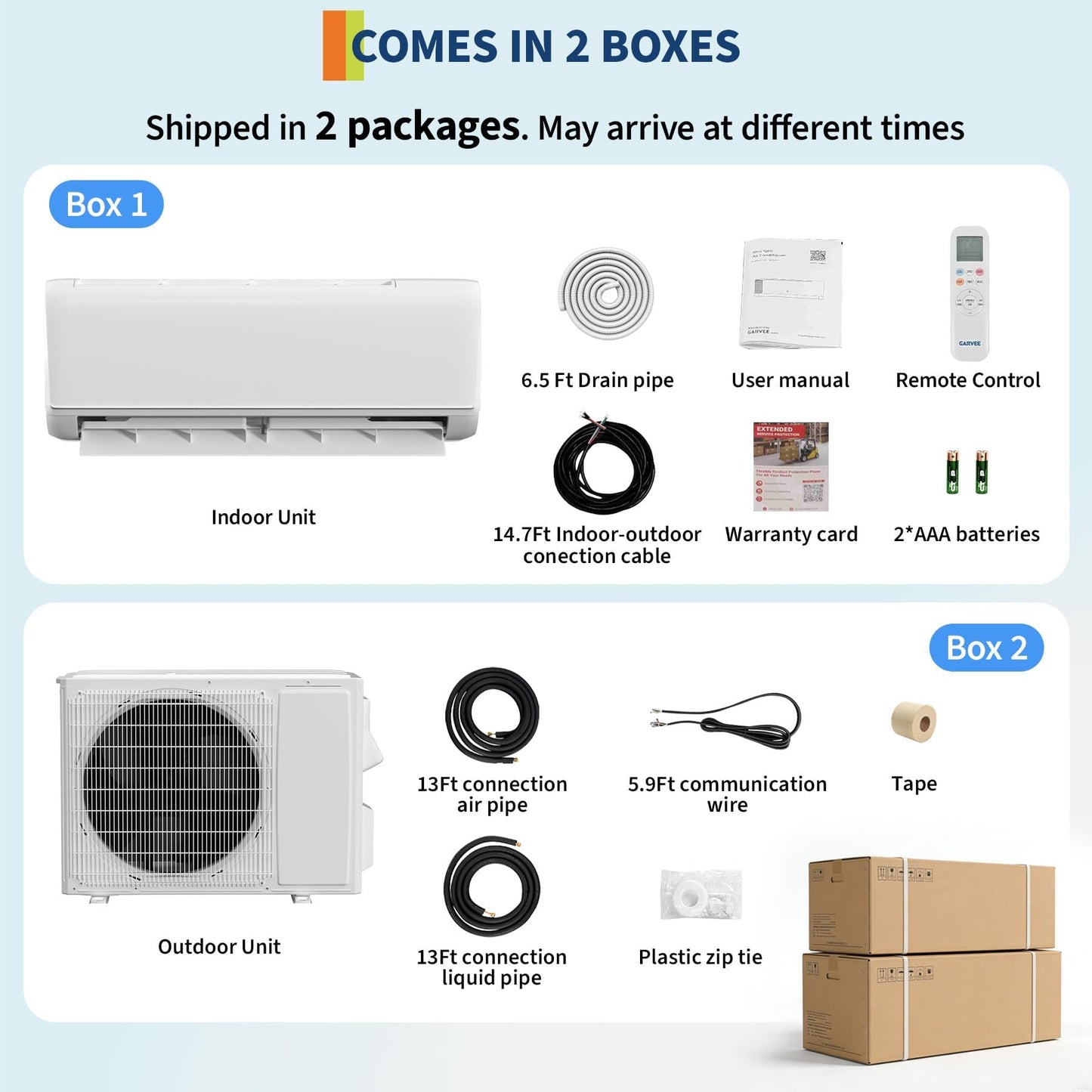 Takywep 18000 BTU Mini Split AC/Heating System, 21 SEER2 6-in-1 Inverter Split System Air Conditioners, Ductless Heat Pump Wall Mount AC Unit Cool Up to 1250 Sq. Ft, Installation Kits, 230V