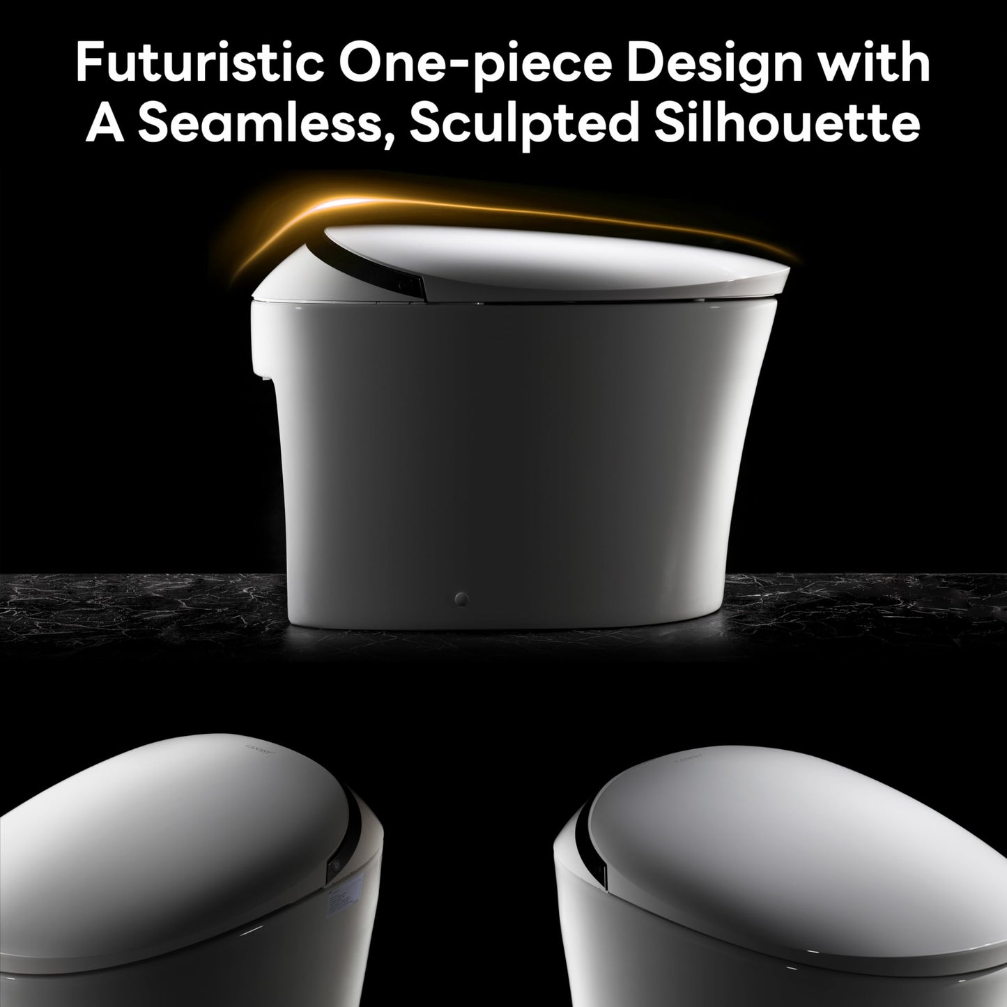 CANEST Smart Toilet with Bidet Built in, Elongated Bidet Toilet with Tank, 1000g MaP Flushing, ADA Comfort Height, Auto Temperature Control Heated Seat, Water, Blackout Flush, Soft Close(TC-500SE)