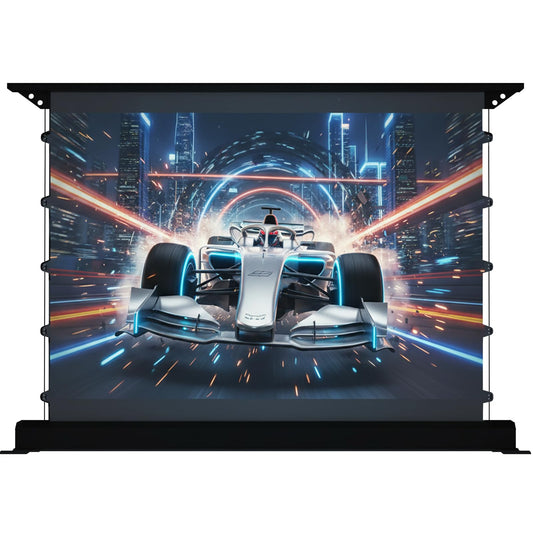 YODOLLA 72 inch Projector Screen Motorized Floor Rising 16:9 HD Retractable Electric Projector Screen 4K3D Automatic Pop Up Projection Screen with Remote Movie Screen for Indoor MeetingHomeTheater