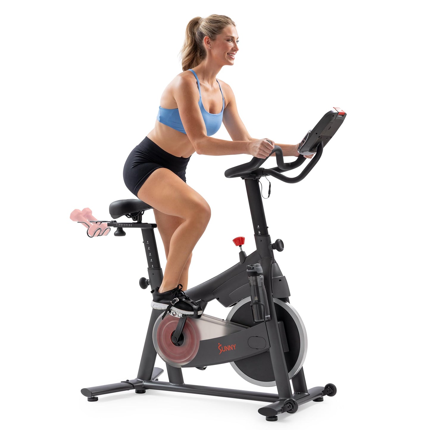Sunny Health & Fitness Orion Smart Indoor Cycling Bike – Performance Magnetic Exercise machine with SunnyFit App, 29 LB Flywheel, 330 LB Capacity & Quiet Belt Drive