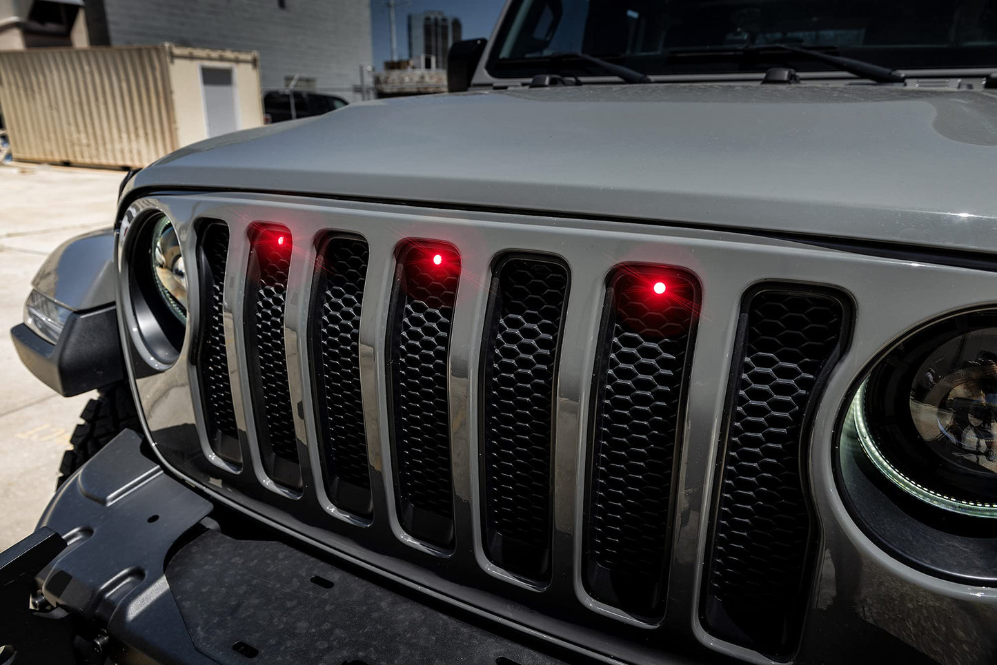 ORACLE Lighting LED Grill Kit 5870-003 for 2018-2024 Wrangler JL - Red, Simple Installation, Brighter Illumination