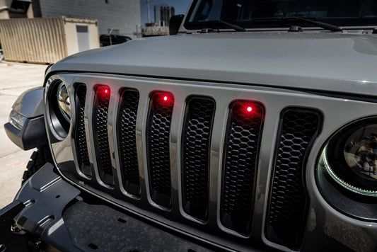 ORACLE Lighting LED Grill Kit 5870-003 for 2018-2024 Wrangler JL - Red, Simple Installation, Brighter Illumination