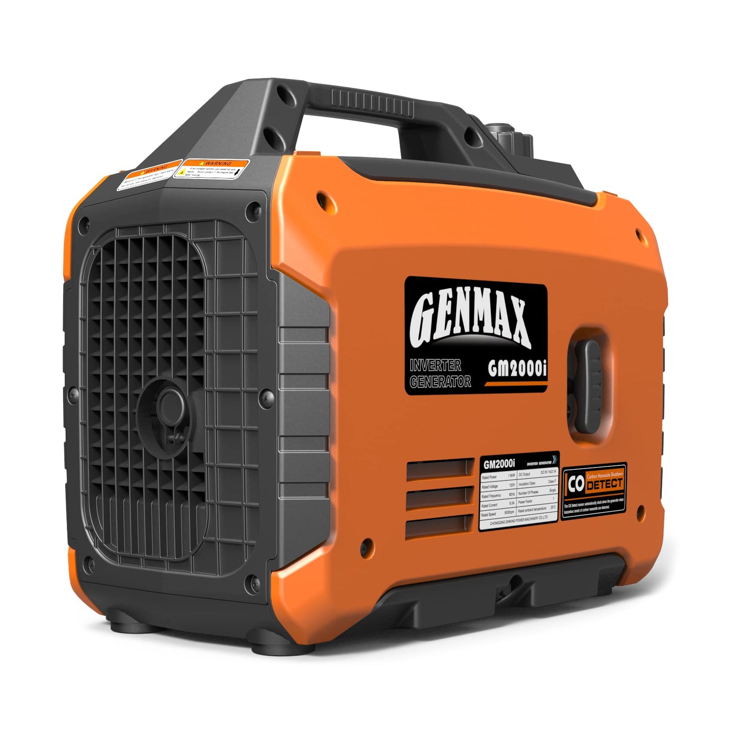 GENMAX Portable Generator, 2000W Ultra Quiet Gas Engine, EPA Compliant, Eco Mode Function, Ultra Light, Suitable for Backup Home and Camping(GM2000i)