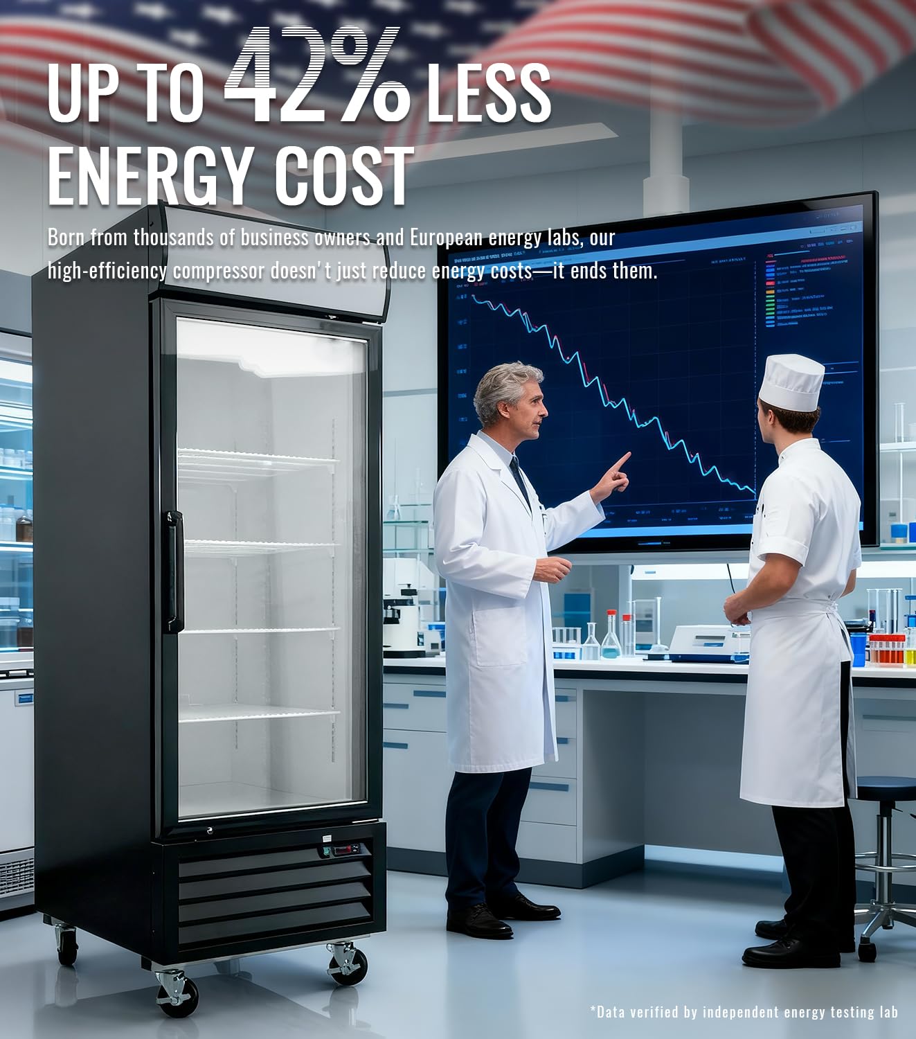27" Commercial Display Freezer Upright, 20.6 Cu.ft Merchandiser Freezer with Triple-Pane Glass Door, -8 to -1℉, Auto Defrost, LED Sensor Light, Good Choice for Supermarkets, Cafes, Stores