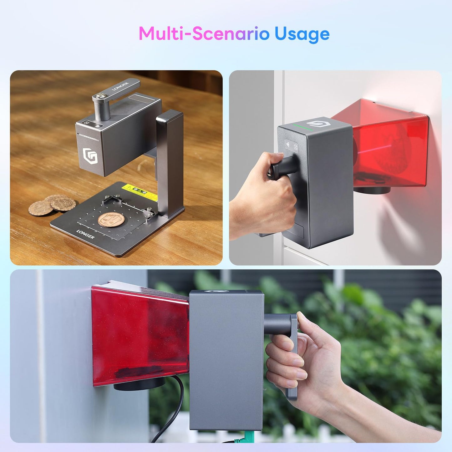 Longer Nano Portable Laser Engraving Machine - 5000mm/s High Speed, 6W Laser Output Power, 0.05mm Precision, Suitable for Wood, Acrylic, Leather, Fabric, Metal, Ceramic, DIY Projects