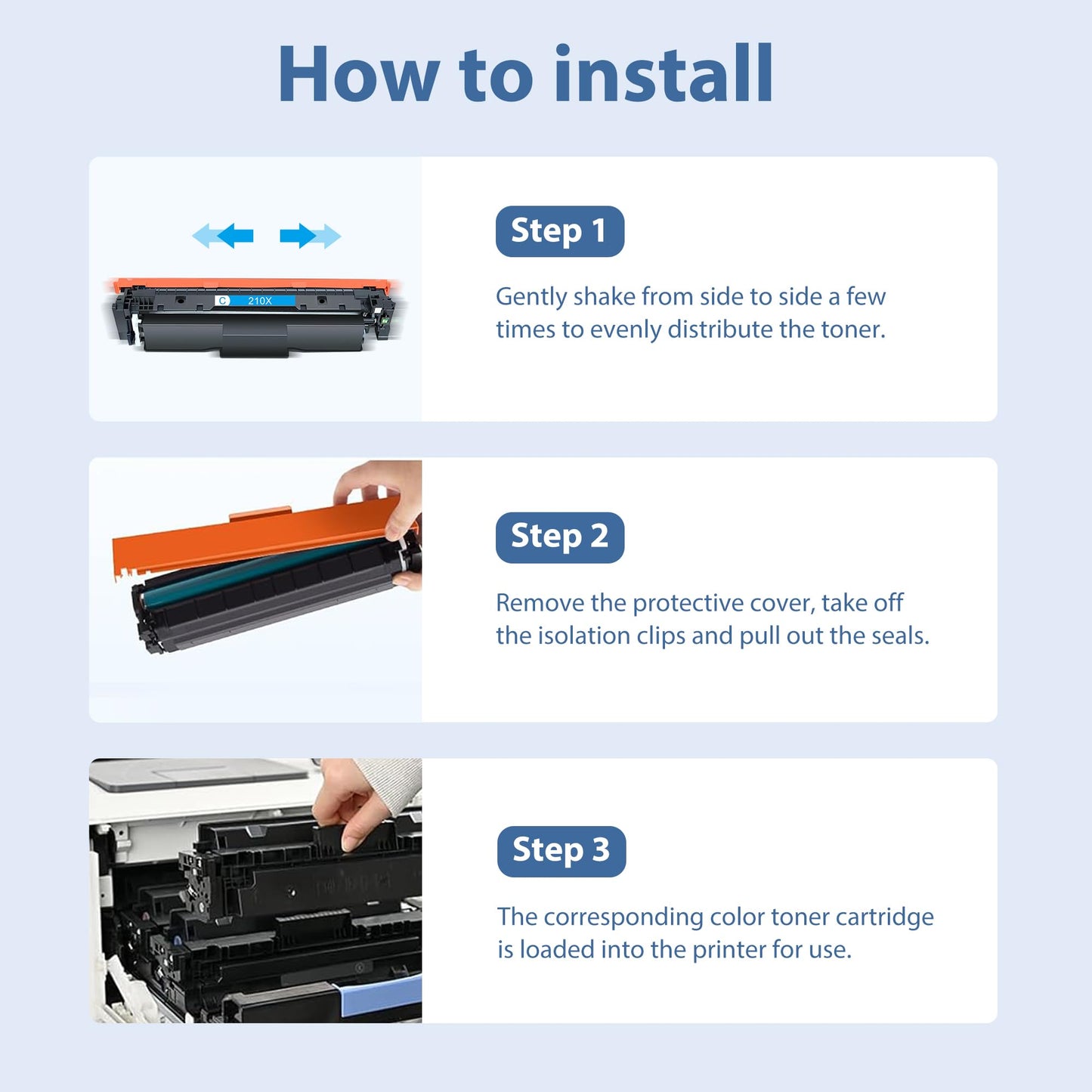 Aililiya 210X Toner Cartridges for hp 210X 210A Toner Cartridges 4 Pack Compatible with HP Color Laser Jet Pro MFP 4301fdw for Color Pro 4201dw 4201dn MFP 4301fdn 4301fdw 4301dw 4301 fdw Printer
