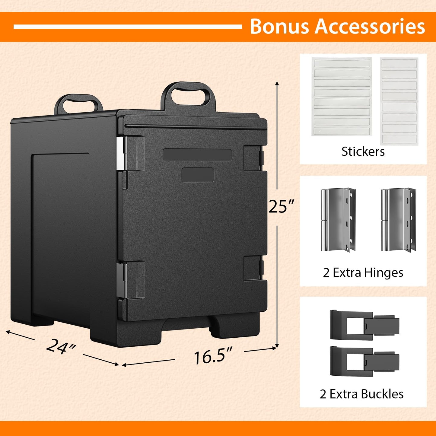 COSTWAY Catering Food Warmers, Hot Boxes Catering for 5 Full-Size Pan, 81 Quart Capacity, Stackable Design, Handles, Portable Insulated Food Carrier for Family Gathering, Canteen, Restaurant