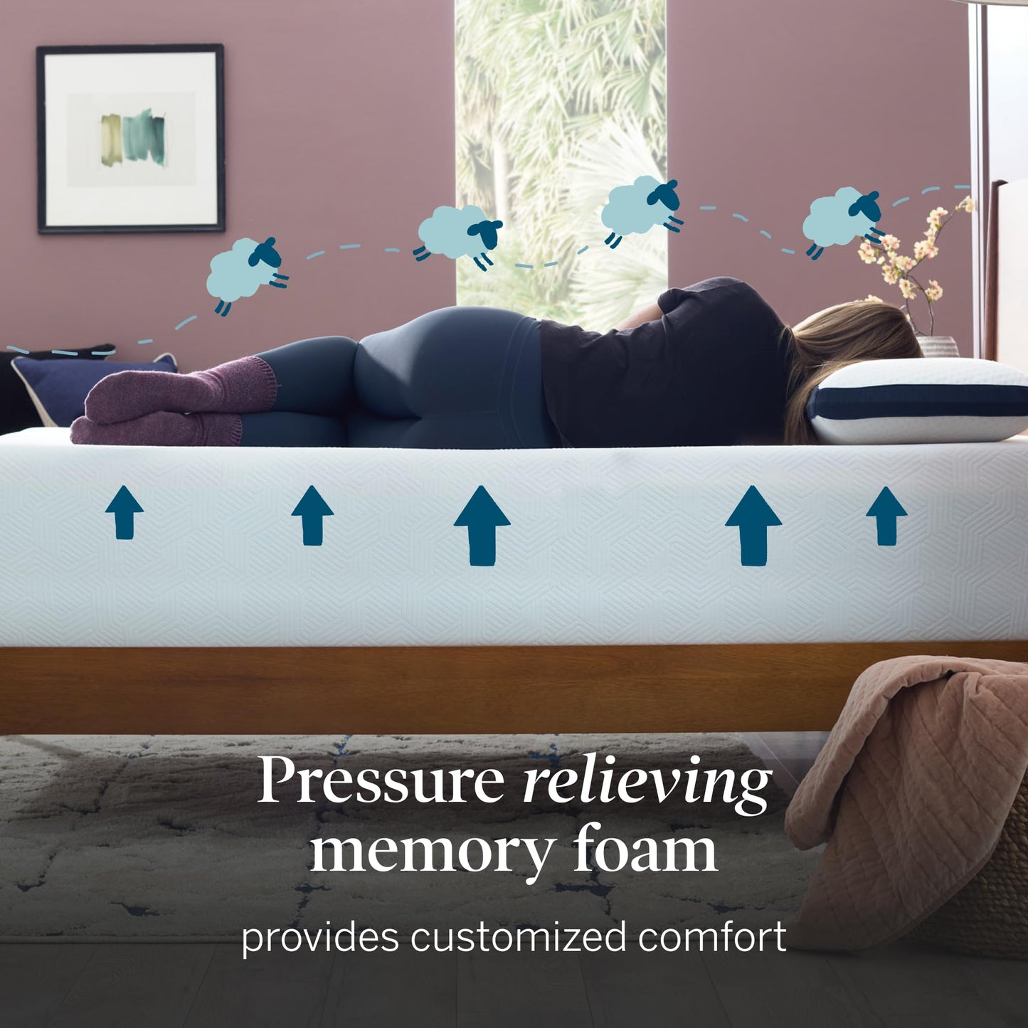 Lucid® 12" Plush Gel Memory Foam Mattress – Bamboo Charcoal & Cooling Gel – Fiberglass Free – Bed in a Box – CertiPUR-US® Certified – Queen Size