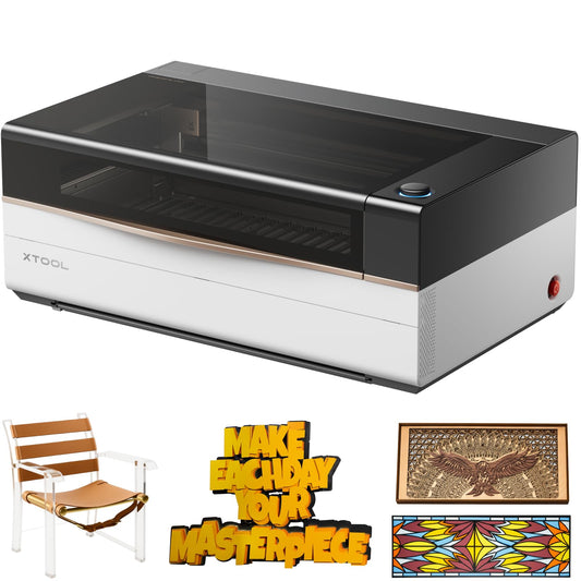 xTool P3 80W Flagship CO2 Laser Cutter with Intelligent Automation, Desktop Laser Engraver Dual HD Camera 1200mm/s High Speed, 36"x18'' Large Format CO2 Laser Engraver with ACS Auto-Focus System