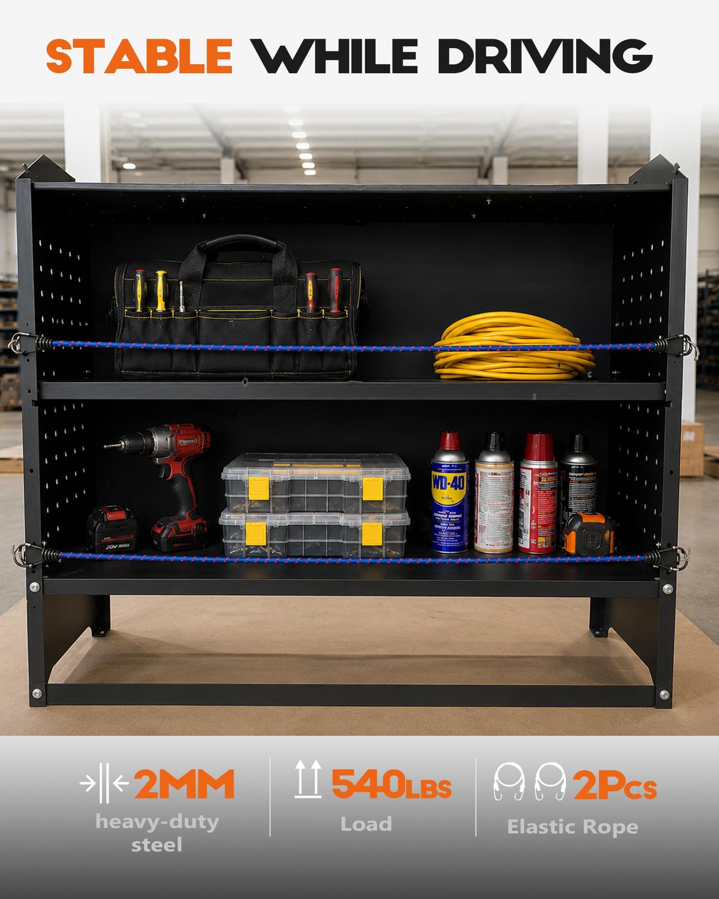 Modxvan 52" W x 46" H x 13" D Steel Van Shelving