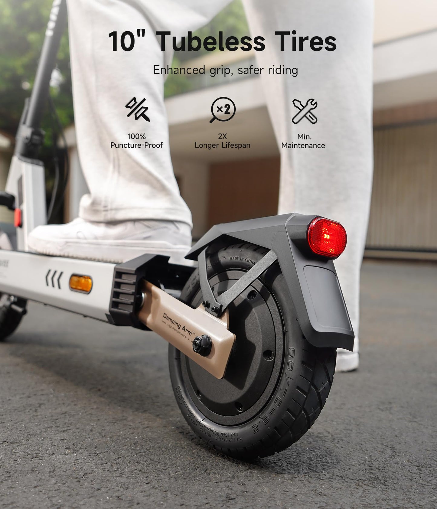 NAVEE G5 Max Electric Scooter, 1000W 500W Motor, 20 mph Fast Speed, 43 Miles Range, 10" All-Terrain Solid Tires, Dual Suspension Brake, Lightweight Foldable E Scooter Adults Teen Commute Neighborhood