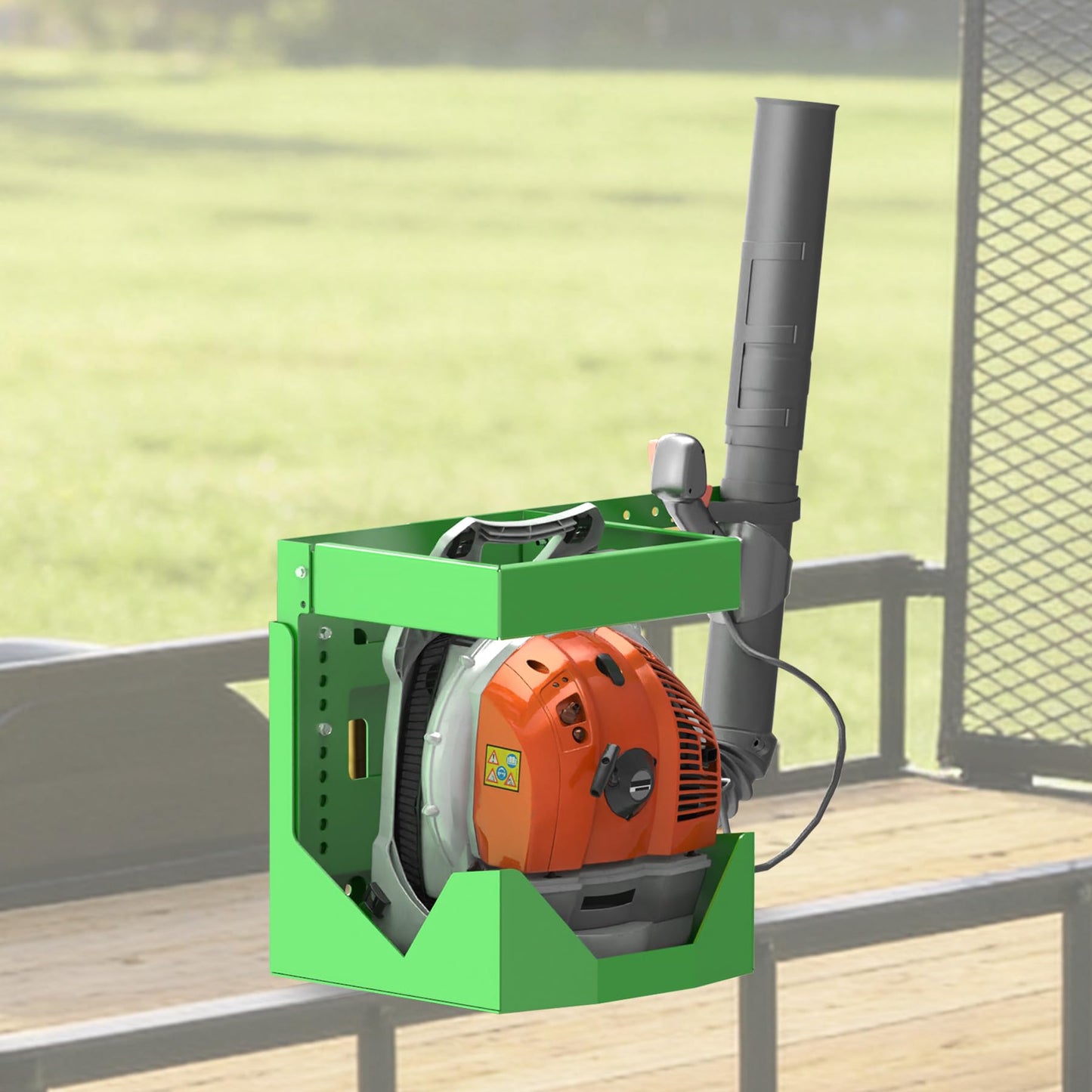 ELITEWILL Adjustable Trailer Backpack Blower Rack Holder Lockable Frame-Style Enclosure Fit for Stihl Echo Husqvarna Leaf Back Pack Blowers for Open/Enclosed Trailers Landscape Trucks & Garage