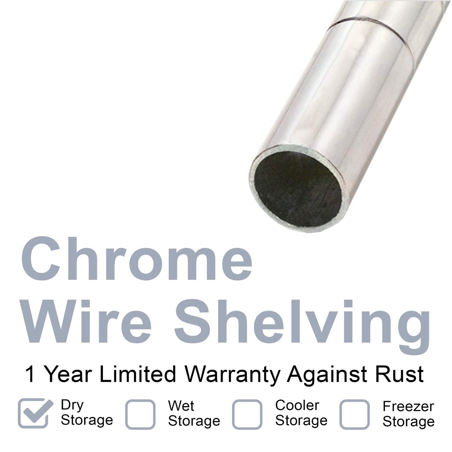 Nexel Adjustable Wire Shelving Unit, 5 Tier, Commercial Dry Storage Rack, 21" x 36" x 86", Chrome