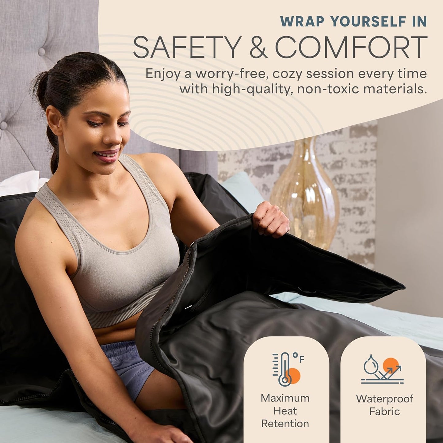 LifePro RejuvaWrap Infrared Sauna Blanket — Portable Sauna Bag with 9 Temp Levels Low EMF Far Infrared Heating — At Home Full Body Rejuvenation & Relaxation