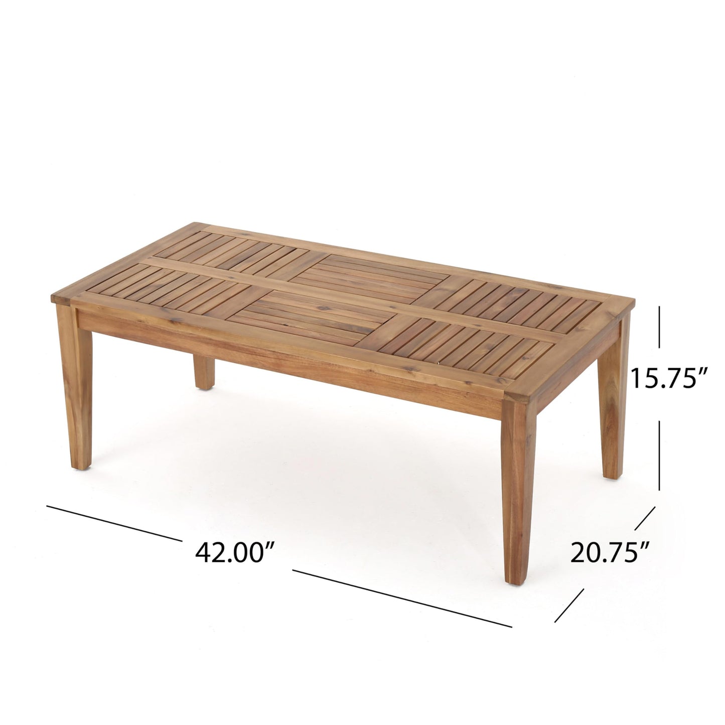 Christopher Knight Home Hamptom Outdoor Acacia Wood and Wicker Conversation Set with Loveseat, Mixed Mocha