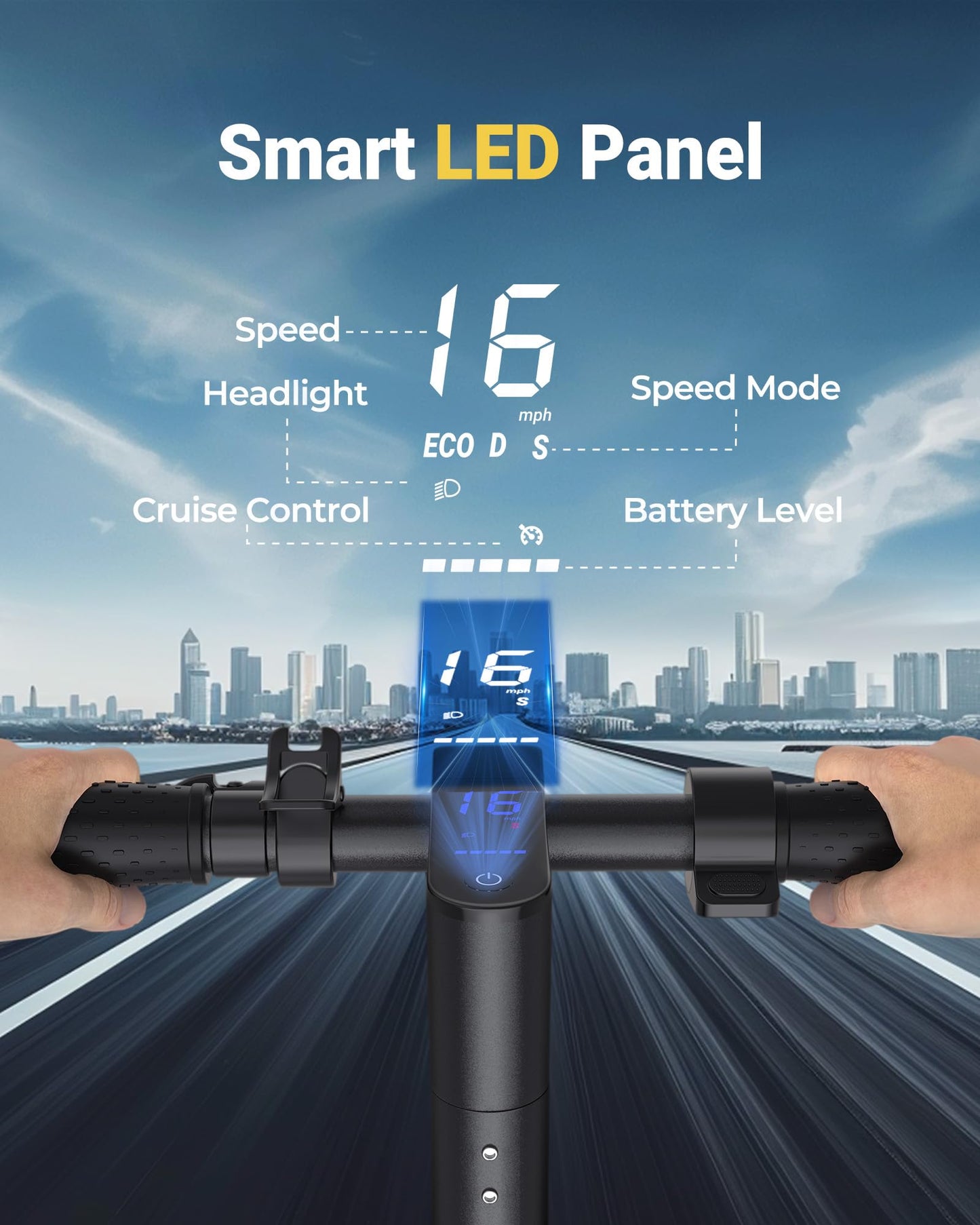 MAXSHOT Electric Scooter for Adults, 8.5/10/14" Tires, 19/22Mph, 350W/500W Motor, 21-28 Miles Range, Folding E-Scooter with Dual Suspension,APP Control
