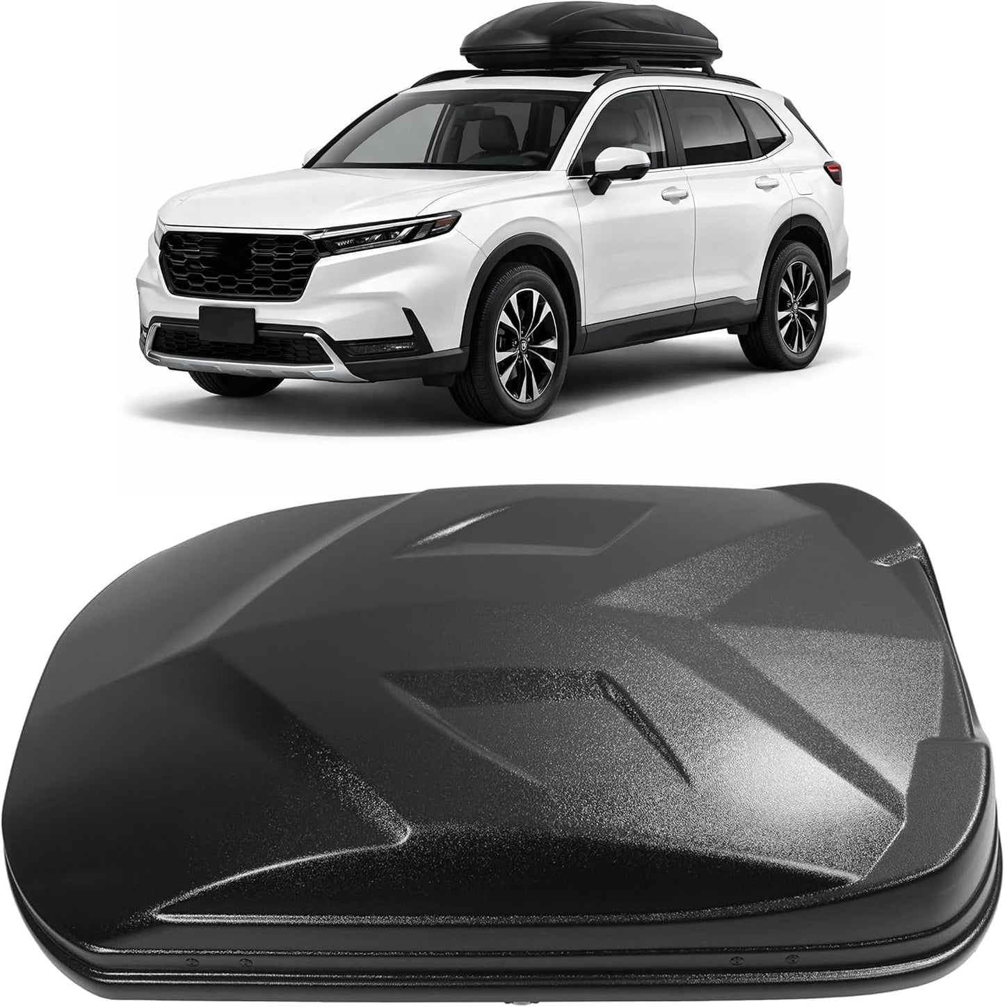 ALMULOO 15 Cubic Roof Cargo Box Lockable Dual-Side Opening Roof Top Carrier
