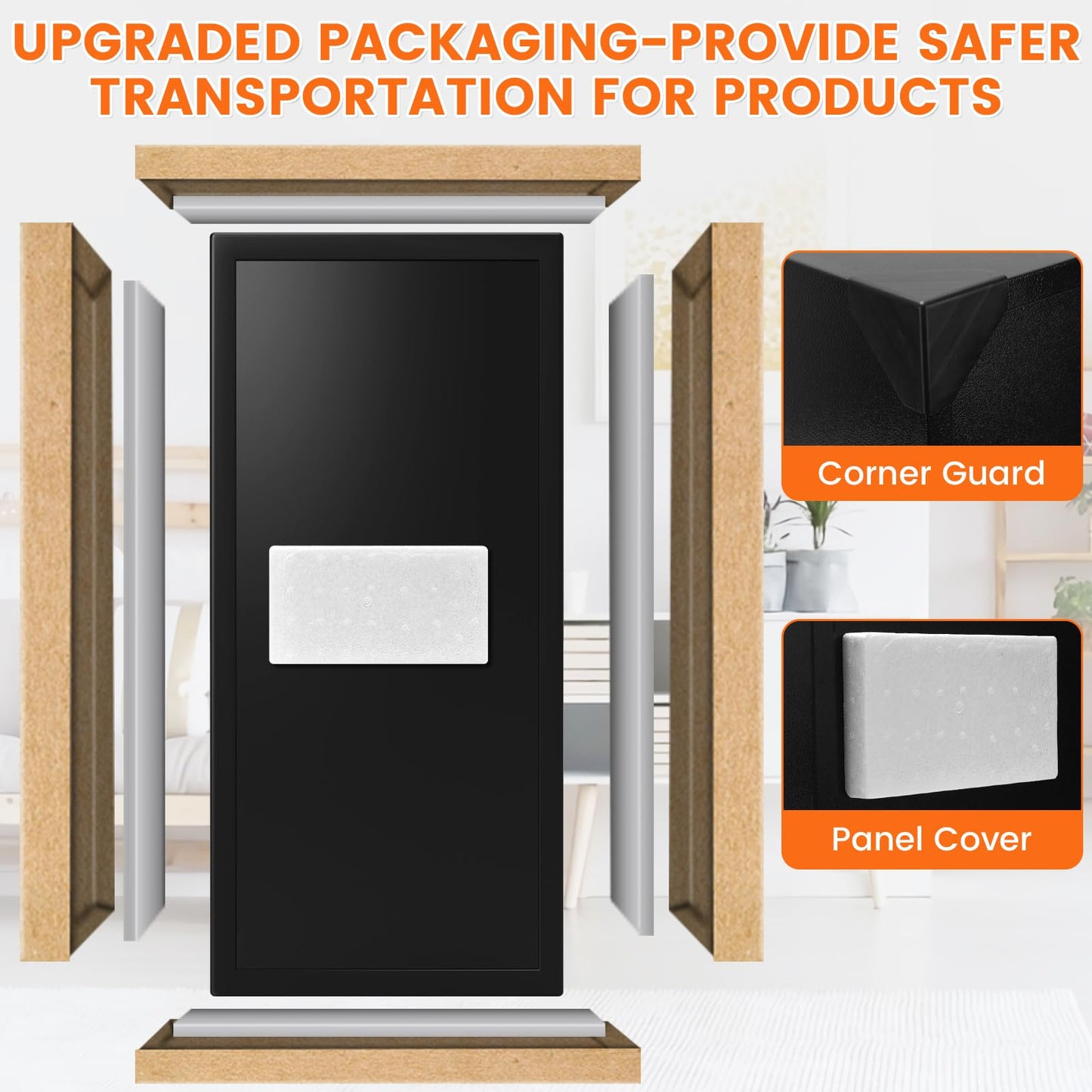 31.5"H Large Safe Box for Home & Office, 8.0 Cu Ft Heavy Duty Carbon Steel Home Safe with Electronic Combination Lock, Fire Resistant Waterproof Document Bag, Wall & Floor Mount for Valuables
