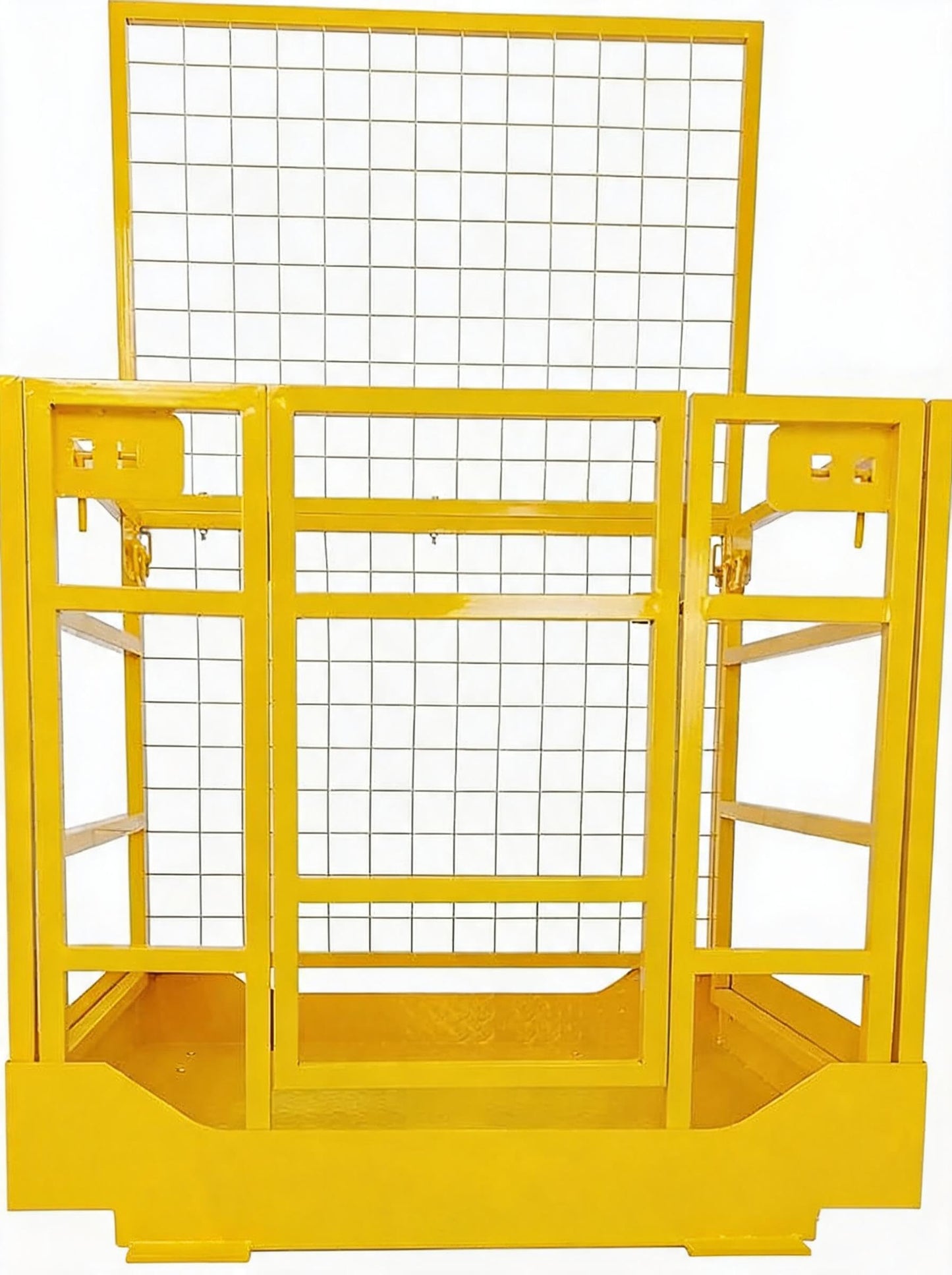 43"x45" Forklift Platform Safety Cage,Work Platform for Loader,Man Basket for Forklift,1800lbs Capacity with Safety Harness & Lock,2-Man Collapsible Lift Basket for Lifting Loader