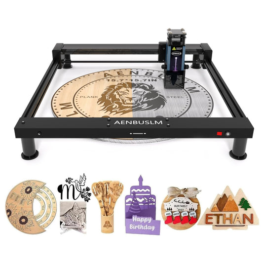 AENBUSLM T1 40W Laser Engraver Machine, High-Speed DIY Engraver Offline Use, 400×400mm Area, CNC Laser Engraving Machine for Wood, Metal, Acrylic & Glass, Class 4 (T1-3.5W-LK10)