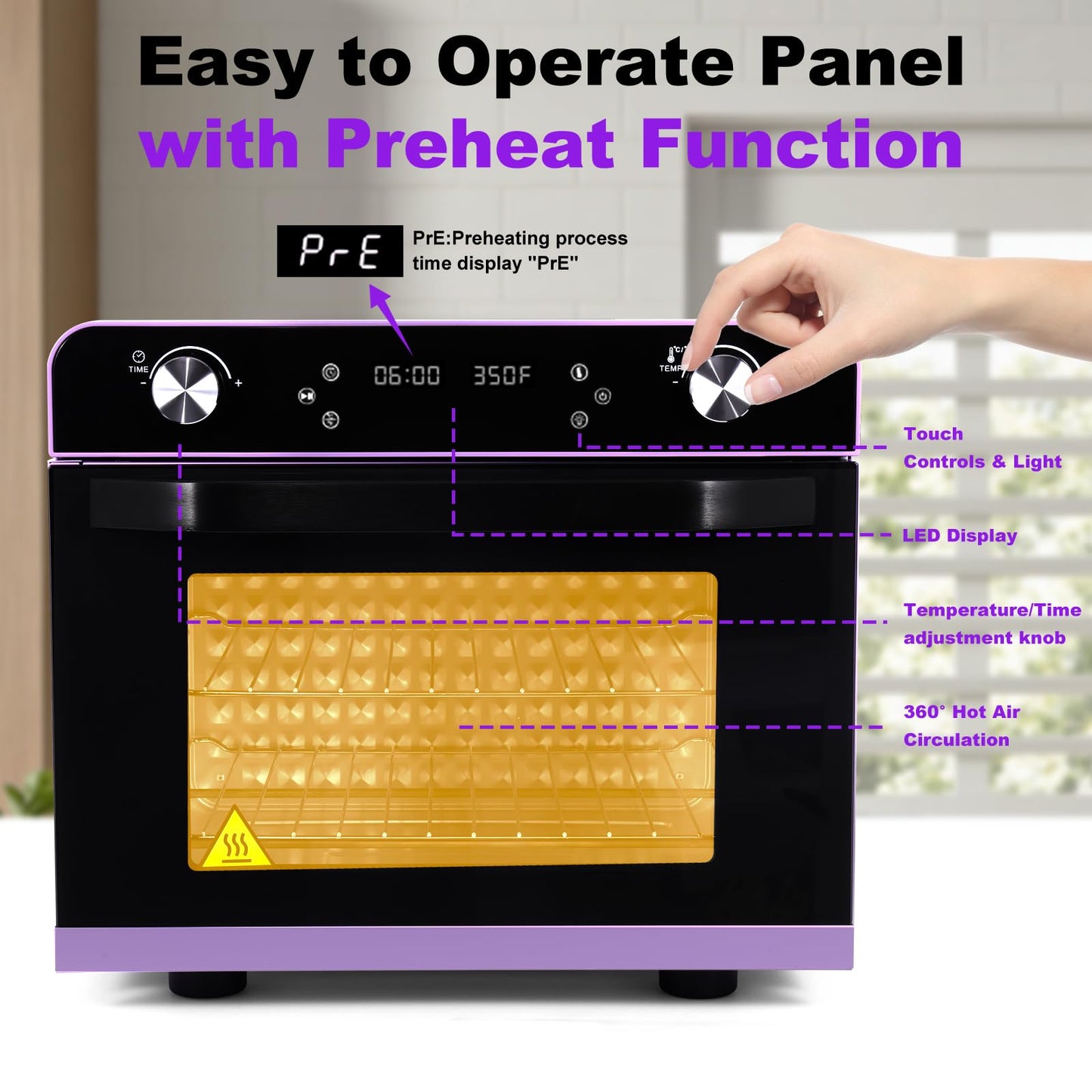 Sublimation Oven Machine with Fast Preheat & Precise Temperature,38QT/36L 120V 1800W Large Capacity for Sublimation Tumblers,Mugs,Bottles,Full Wrap Printing,Includes Gloves & Tape,Digital Touch Screen
