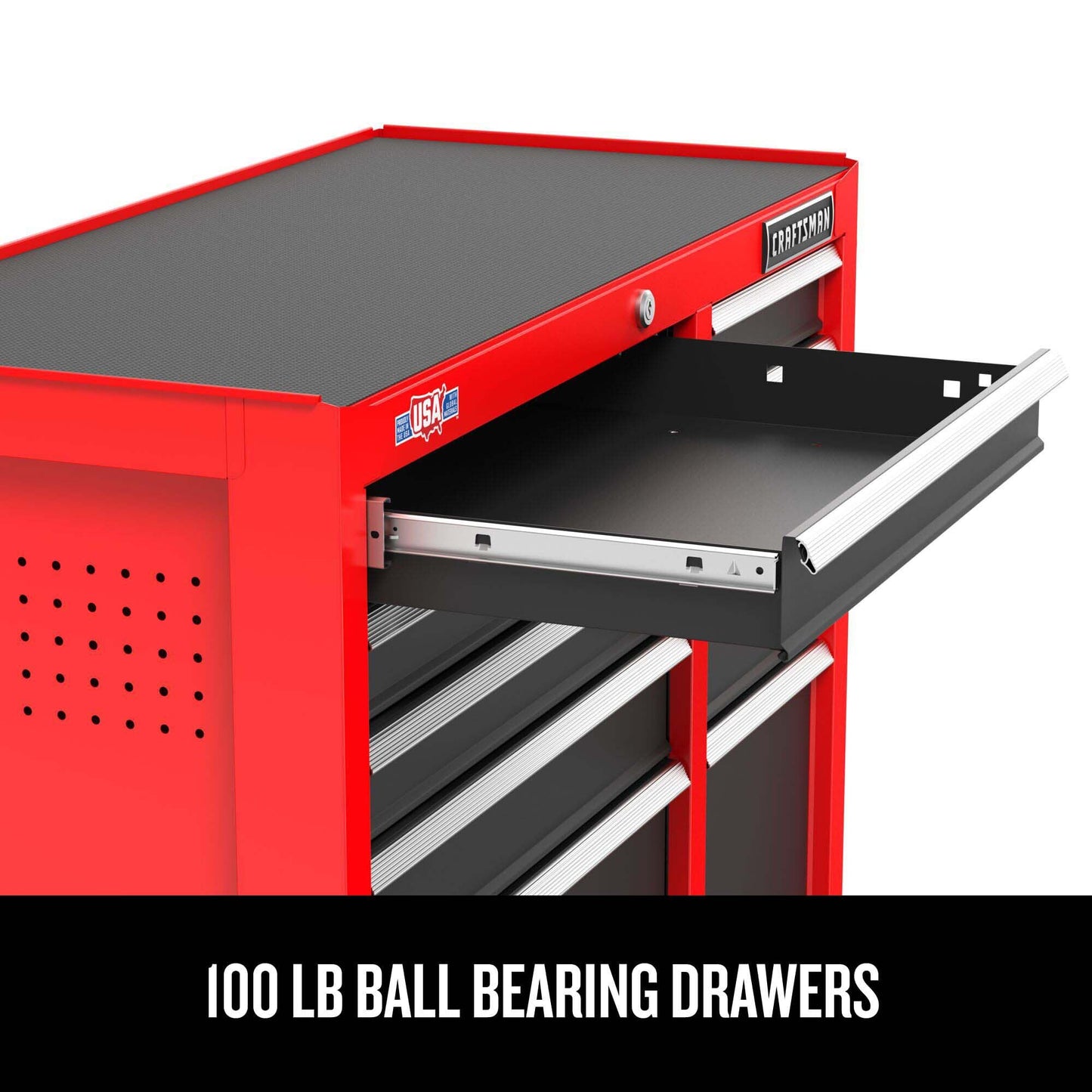 CRAFTSMAN 41" Rolling Tool Chest, 10-Drawer Steel Tool Cabinet with Drawer Trays and Paper Towel Holder (CMST341102RB)