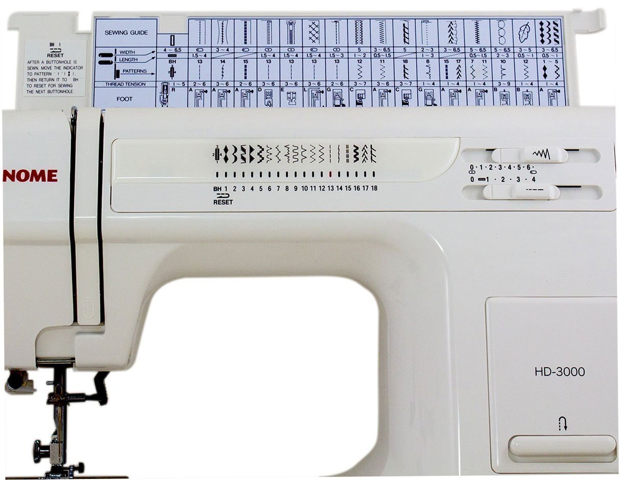 Janome HD3000 Heavy-Duty Sewing Machine with 18 Built-in Stitches + Hard Case