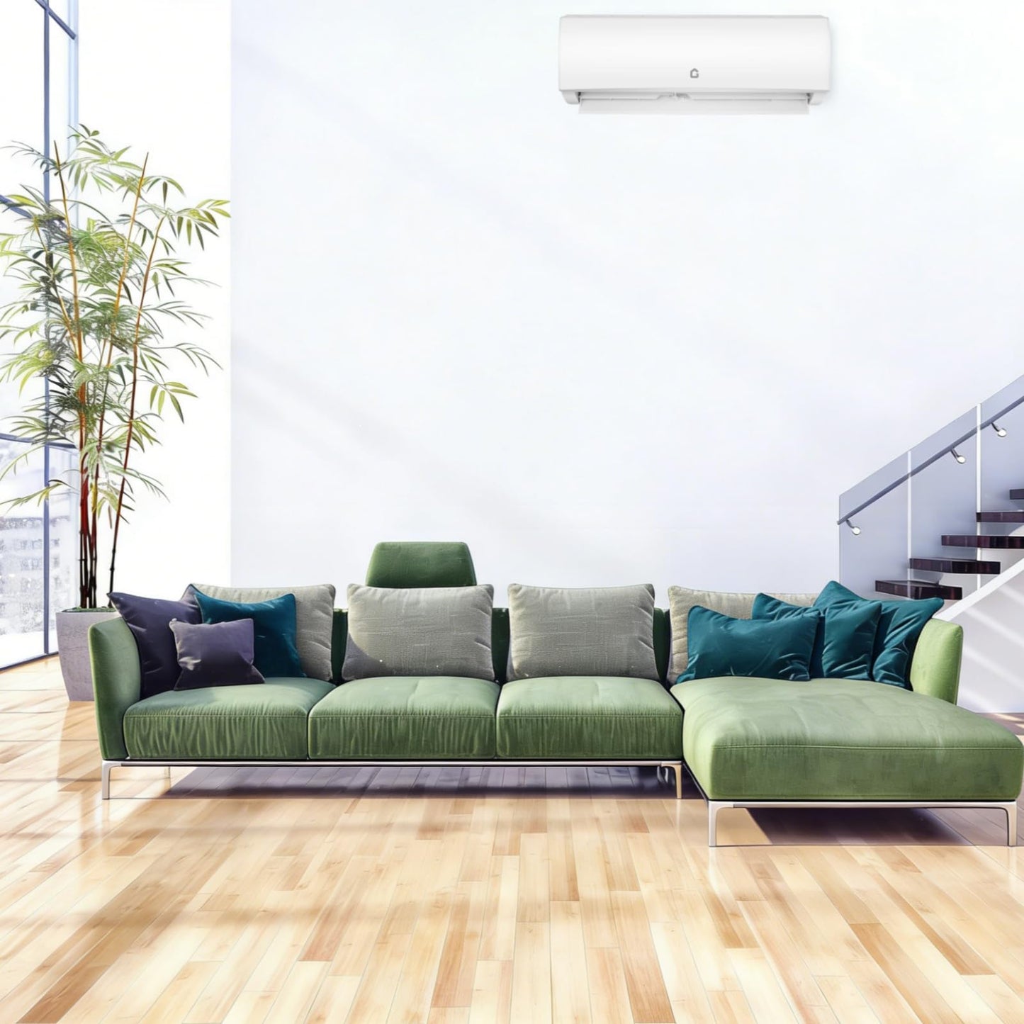 23000 BTU Mini Split AC & Heat Pump, 230v Energy Efficient Wall-Mounted Ductless Air Conditioner with WiFi Control, r32 Eco-Friendly Refrigerant, Cools/Heats Up to 1500 Sq.Ft, Quiet Operation