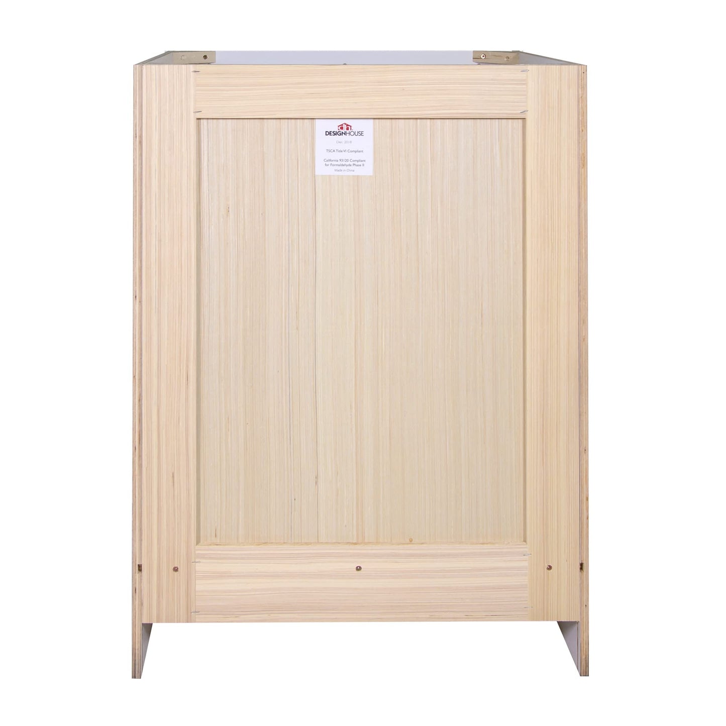 Brookings 24 Inch Bathroom Vanity, Ready to Assemble, Solid Wood, Sherwin Williams® White – Design House, 586925