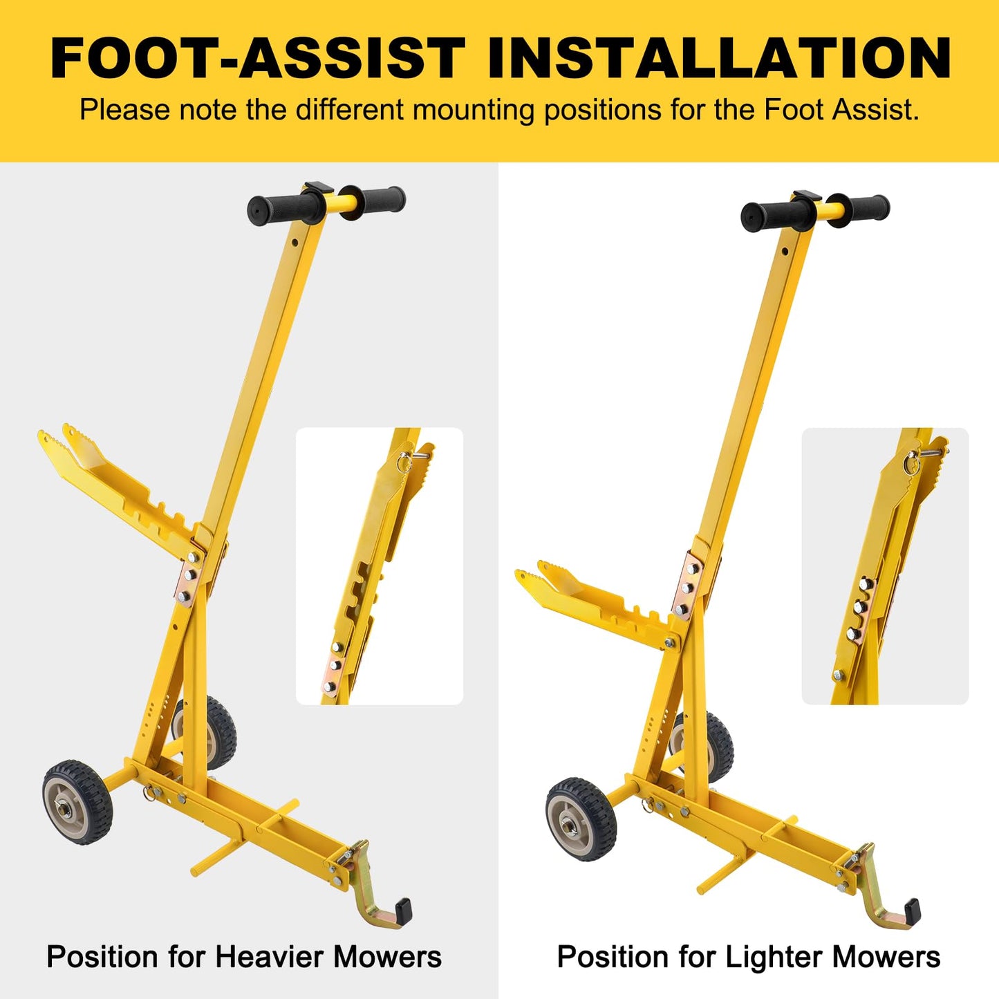 Lawn Mower Jack 800LBS Capacity, Zero Turn Mower Jack Lift Foldable Heavy-Duty for Commercial or Push Mowers, ZTR