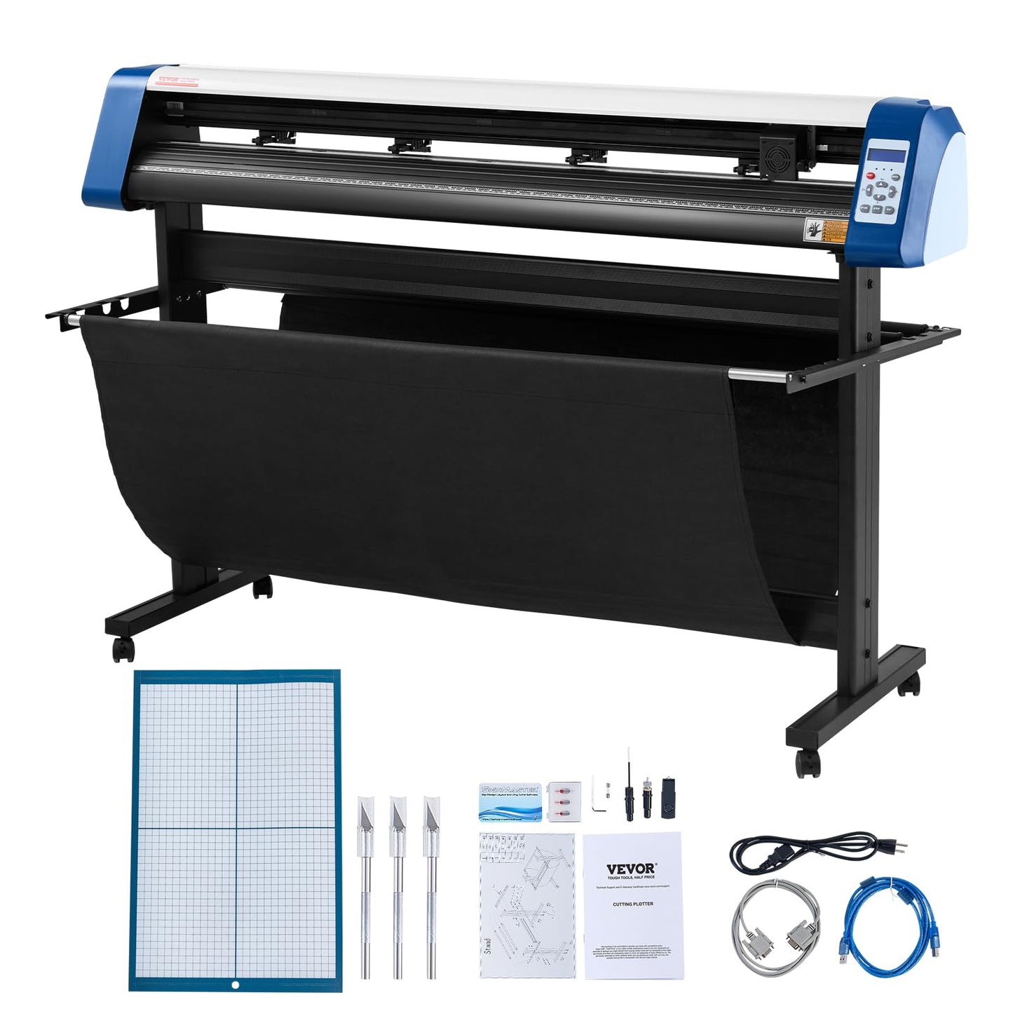 VEVOR Vinyl Cutter 53 Inch Vinyl Cutter Machine Semi-Automatic DIY Vinyl Printer Cutter Machine Manual Positioning Sign Cutting with Floor Stand Signmaster Software