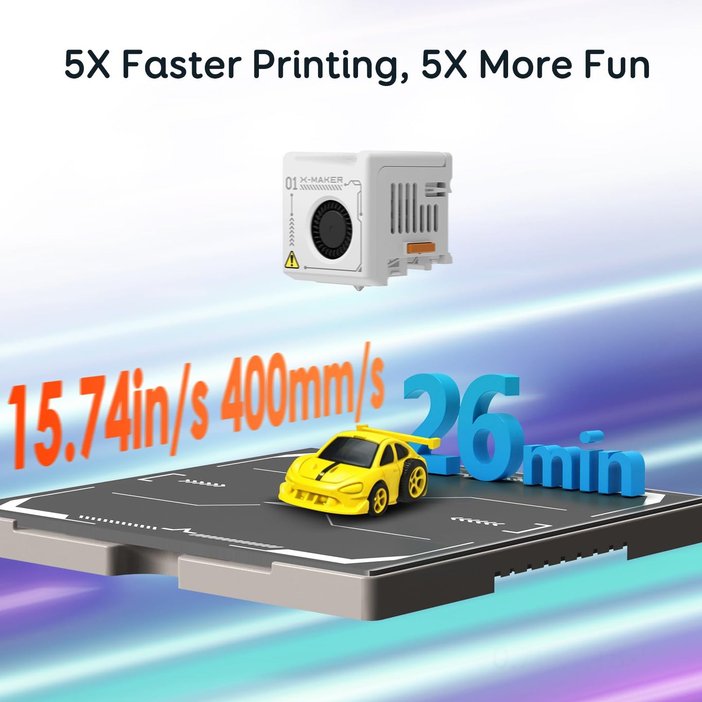 AOSEED 3D Printer for Kids & Beginners, AI-Powered Toy Maker with Leveling-Free Design, 400mm/s Speed, 17+ Design Modules, 1 PLA Filaments, Enclosed Mini 3D Printer for Home & School, X-Maker AI+