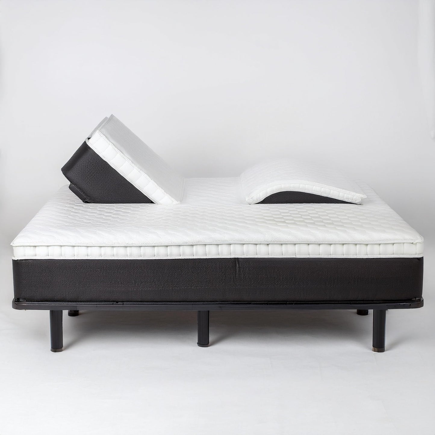 Mielmoon Adjustable Split Mattress 7" Medium Memory Foam Innerspring Coils,for Adjustable Bed Mattress Set Pressure Relief- Back Support-Made in USA,Safe Materials (Split Queen)