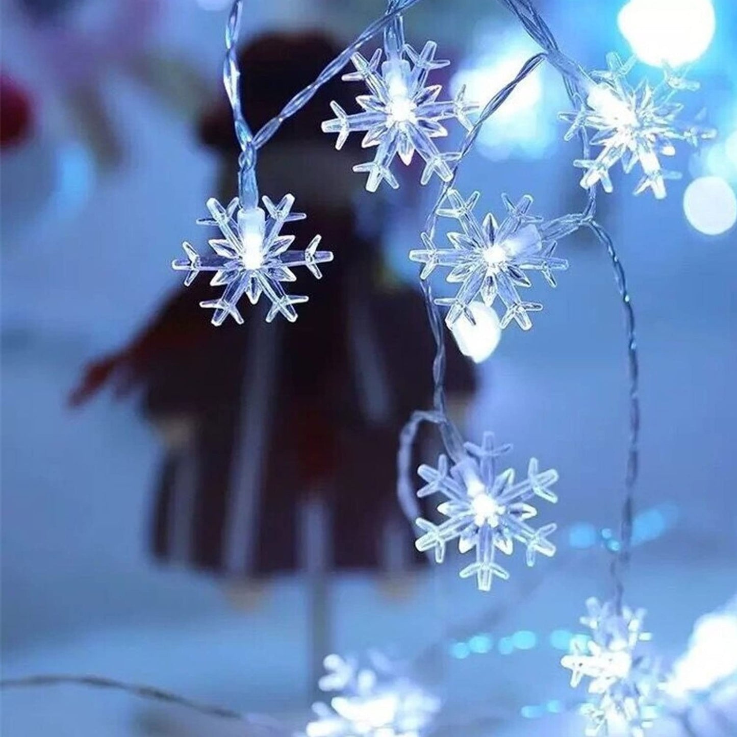 Dazzle Bright Christmas String Lights, 100 LED, 49FT, Waterproof, 8 Modes, White, Model HB-300COI