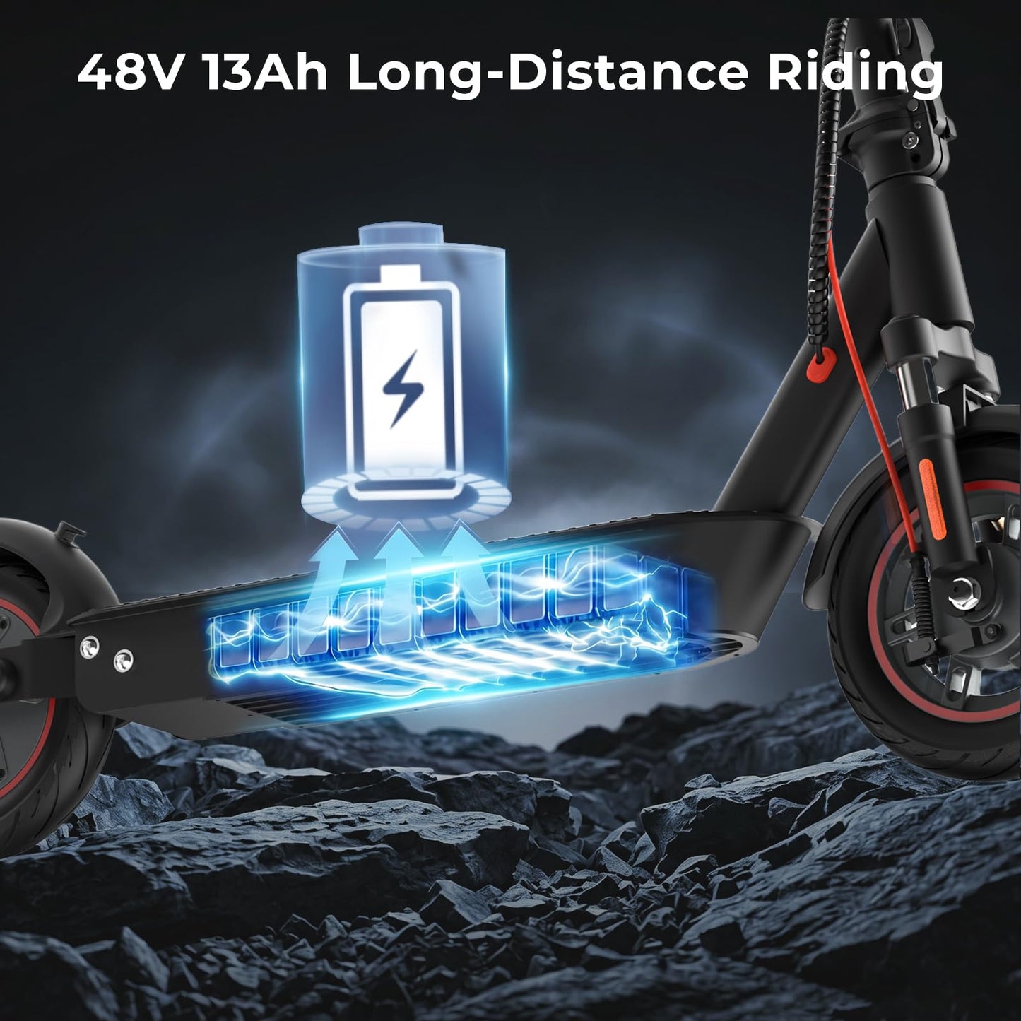 HopCycle Electric Scooters - Electric Scooter Adults, 1200W/1000W/500W Motor, 28/25/21/18 MPH Top Speed, 10''/8.5'' Tires, 28/25/23/21Miles, APP Control E Scooter for Teens Standard Black
