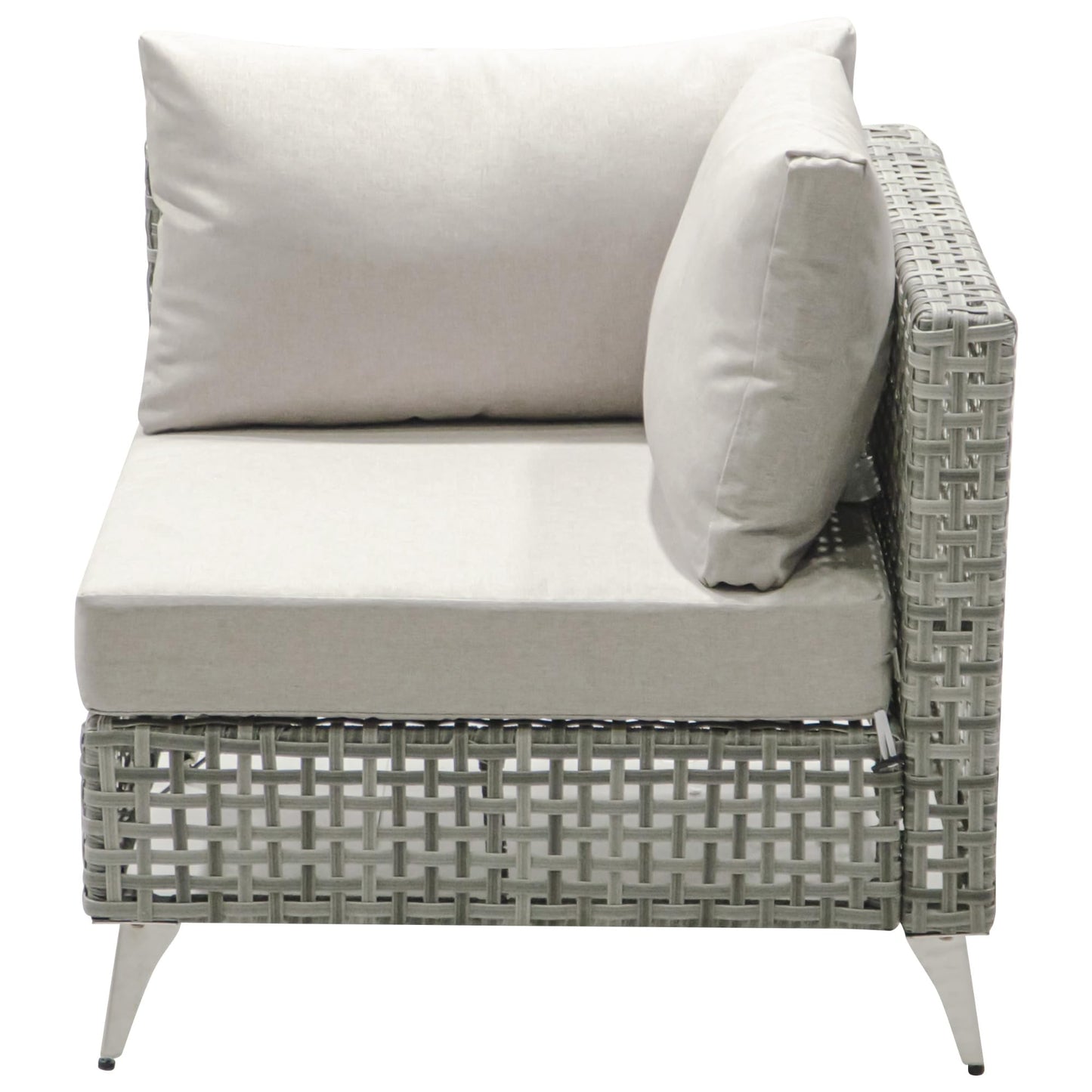 Merax 7 Piece Outdoor Patio Furniture Sets - 8-Seat PE Wicker Sectional Sofa w/Rattan Chaise Lounge & Thick Cushions, 29" Coffee Table w/Glass Top for Garden, Couch, Porch, Backyard Gray