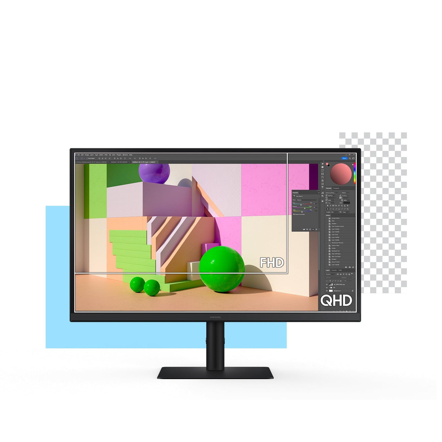 Samsung 27 Inch ViewFinity S6 (S61F) QHD Monitor - QHD (2560x1440), 100Hz Refresh Rate, TÜV Certified, Game Mode, 2X HDMI/DP, Height/Tilt/Swivel/Pivot, LS27F612EANXZA
