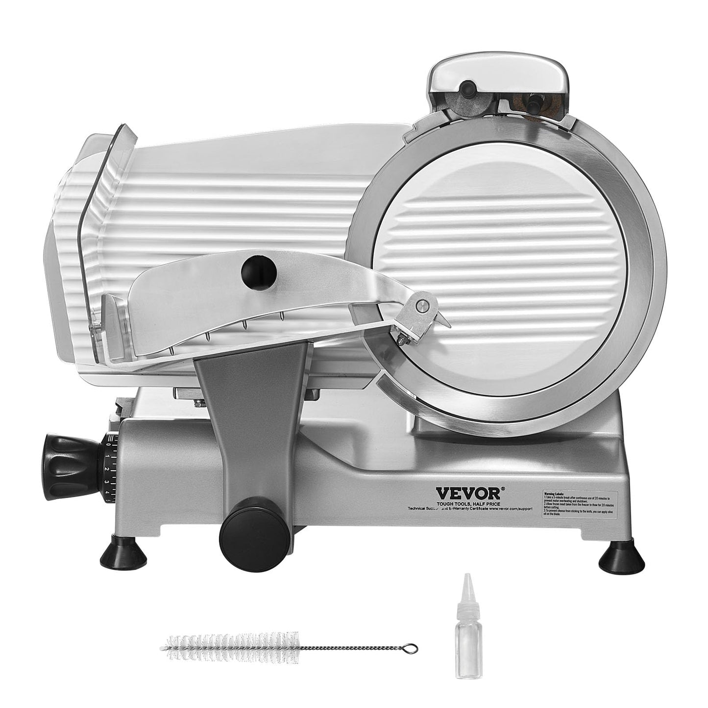 Meat Slicer, 340W Electric Deli Food Slicer with 10" SUS420 Stainless Steel Blade and Built-in Sharpening Stone, 0-0.6 inch Adjustable Thickness for Commercial and Home Use, Cut Meat and Cheese