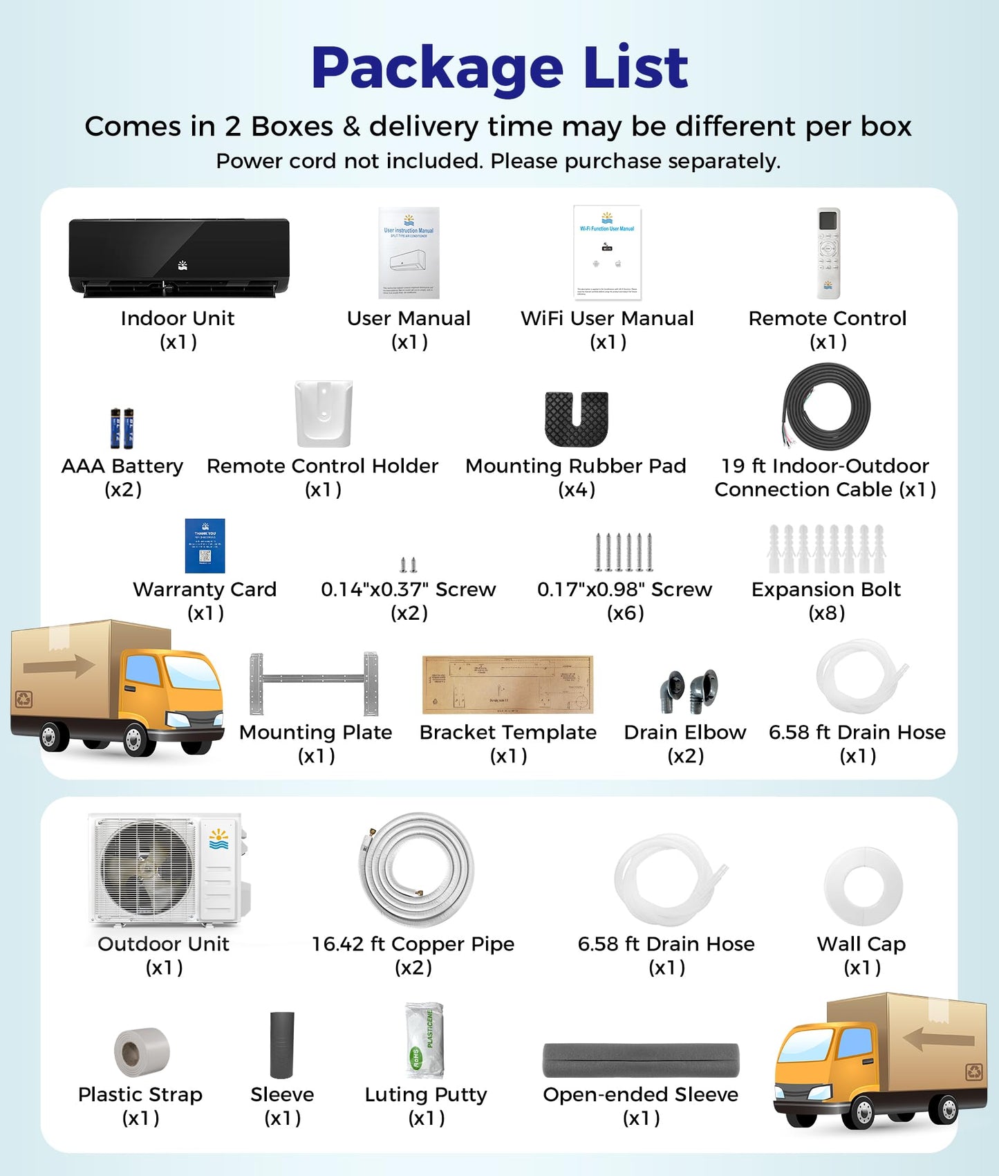 Oylus Mini Split Ac/Heating System - 12000 BTU Mini Split Air Conditioner with Heat Pump Wifi Enabled Inverter, 20 SEER2 115V Energy Efficient Precharged DIY Split Ac Unit Up to 750 Sq.Ft